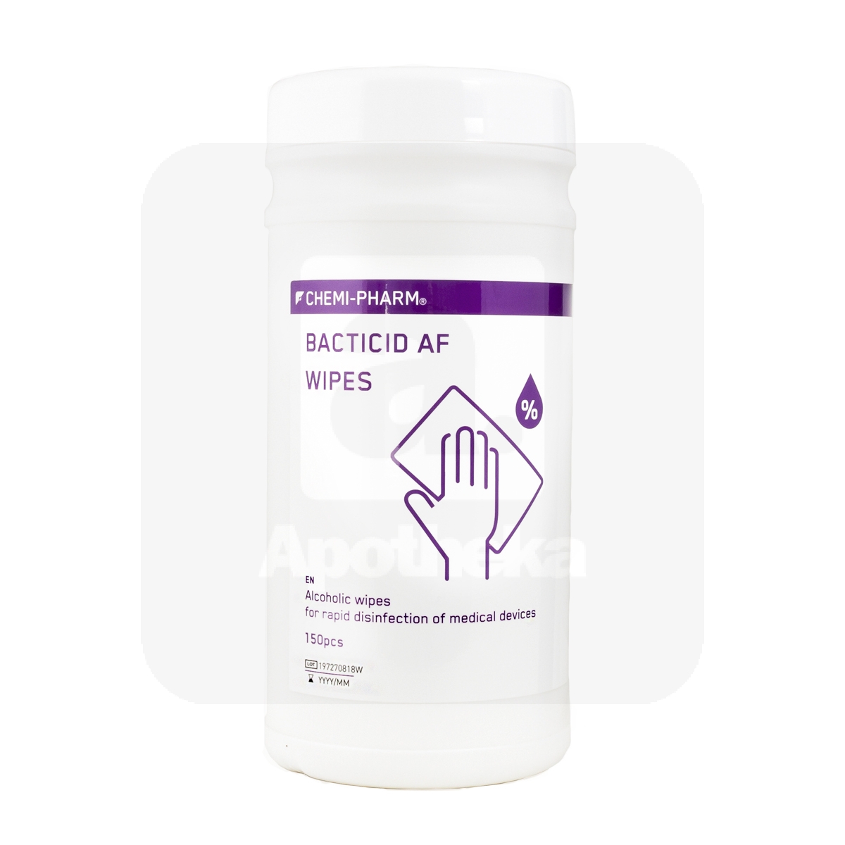 CHEMIPHARM BACTICID AF WIPES SALVRÄTIKUD N150 (PURGIS) - Изображение товара