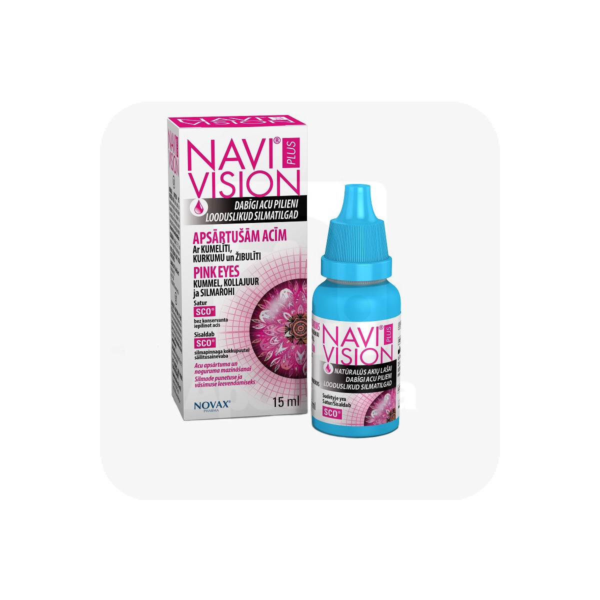 NAVI VISION PLUS PINK EYE SILMATILGAD 15ML - Изображение товара