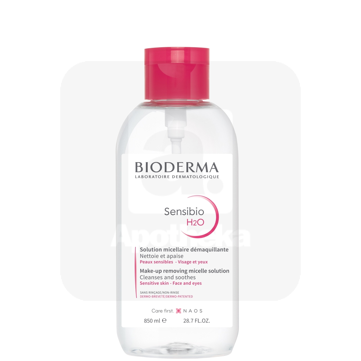 BIODERMA SENSIBIO H2O MITSELLAARVESI TUNDLIKULE NAHALE 850ML - Изображение товара
