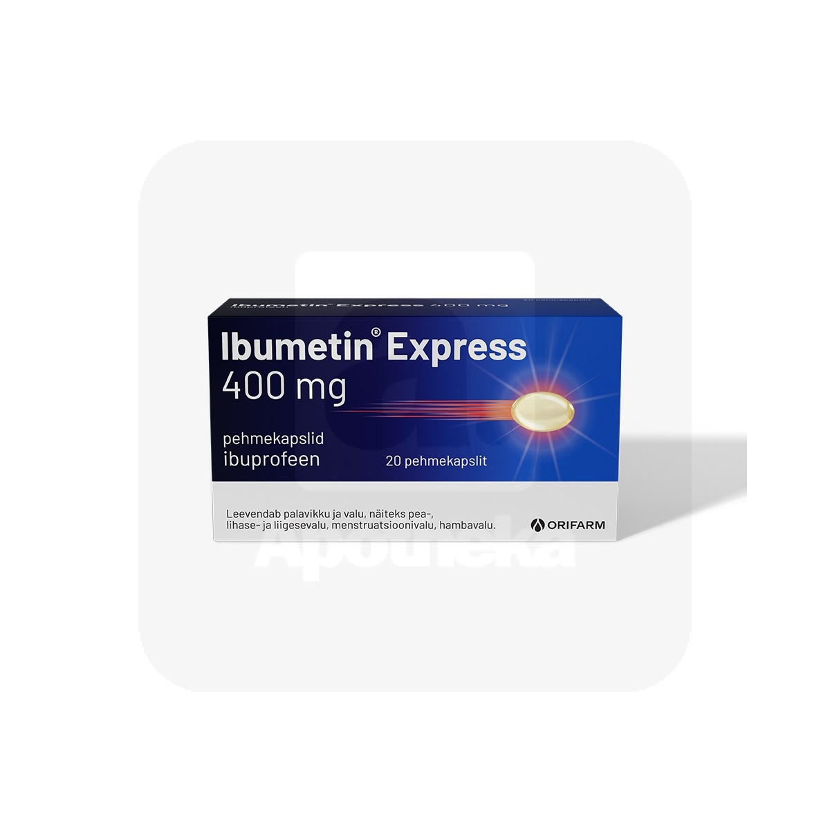 IBUMETIN EXPRESS PEHMEKAPSEL 400MG N20 - Изображение товара