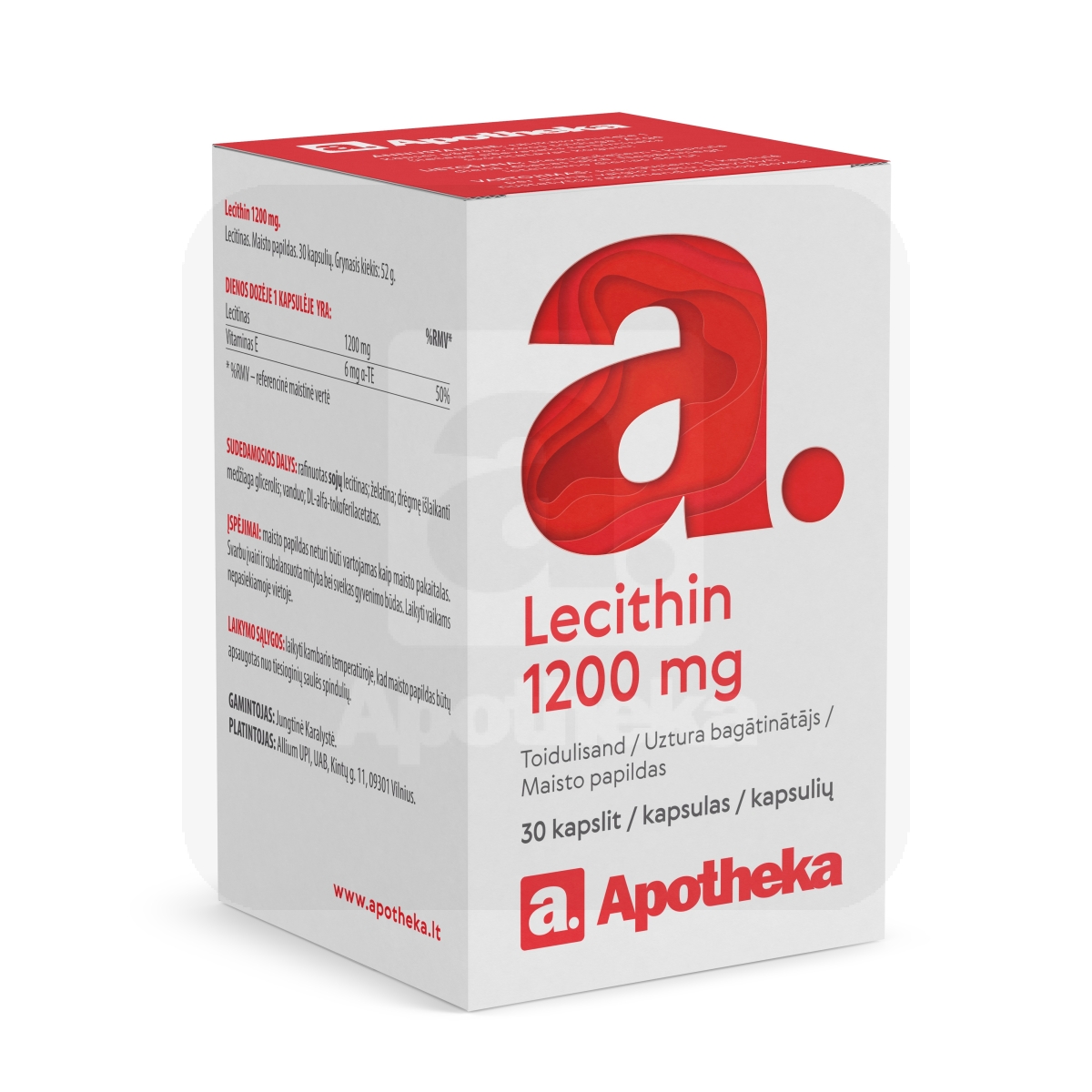A. LECITHIN KAPSLID 1200MG N30 - Изображение товара