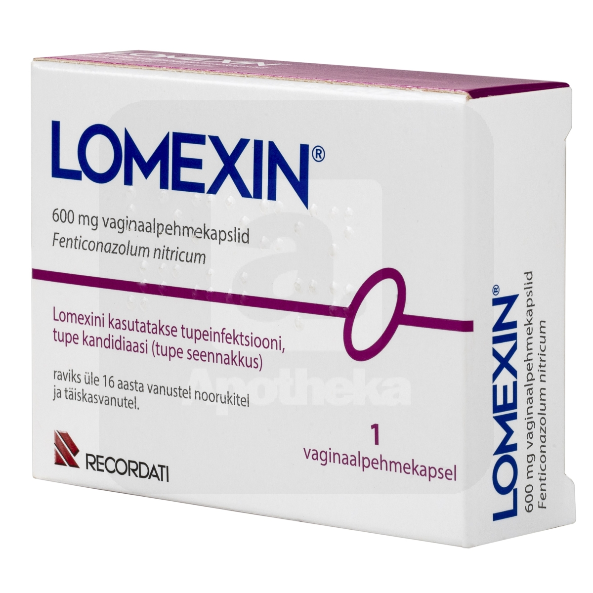 LOMEXIN VAGIN CAPS 600MG N1 - Изображение товара
