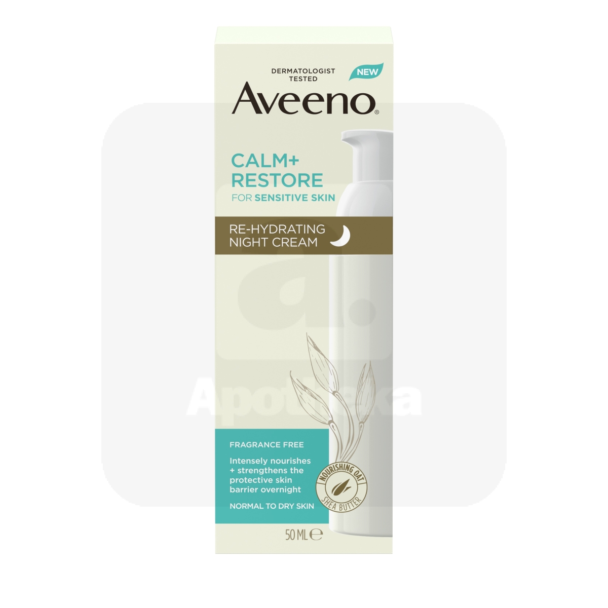AVEENO CALM+RESTORE ÖÖKREEM 50ML - Изображение товара