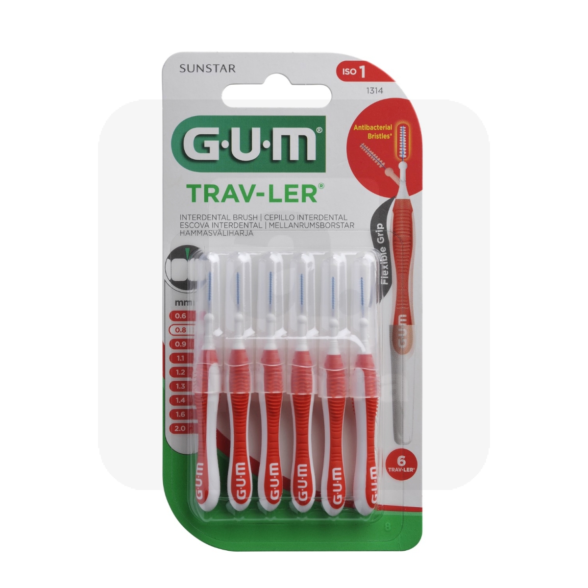 GUM TRAV-LER ИНТЕРДЕНТАЛЬНАЯ ЩЕТОЧКА 0,8MM N6/1314/ - Изображение товара