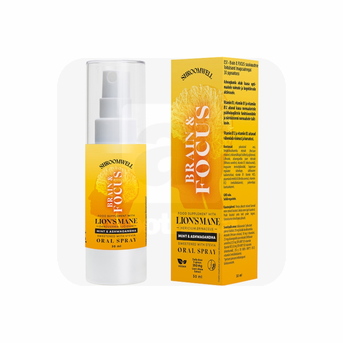 SHROOMWELL BRAIN JA FOCUS SPREI 30ML - Изображение товара