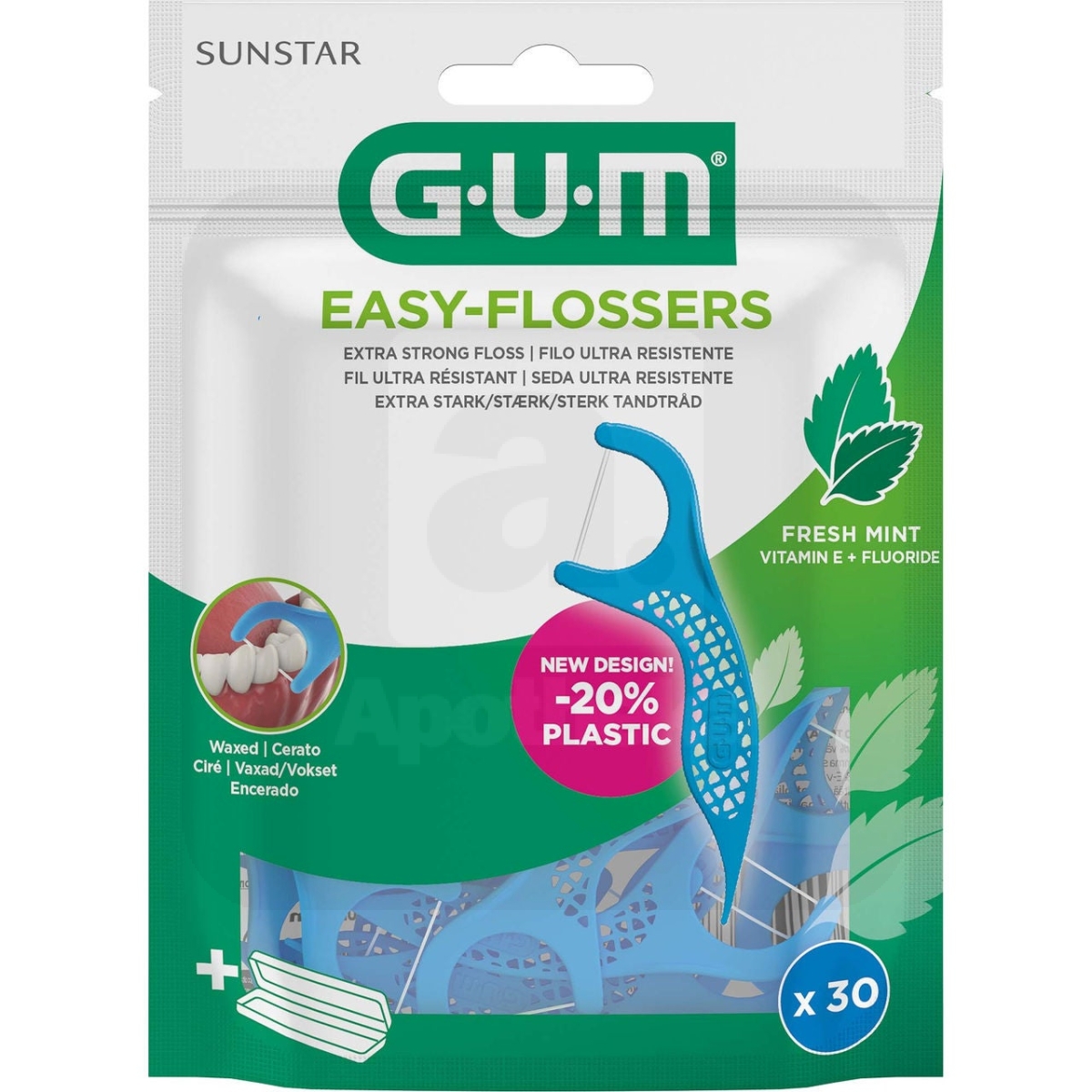 GUM EASY FLOSSERS ЗУБНАЯ НИТЬ-ЗУБОЧИСТКА N30 - Изображение товара