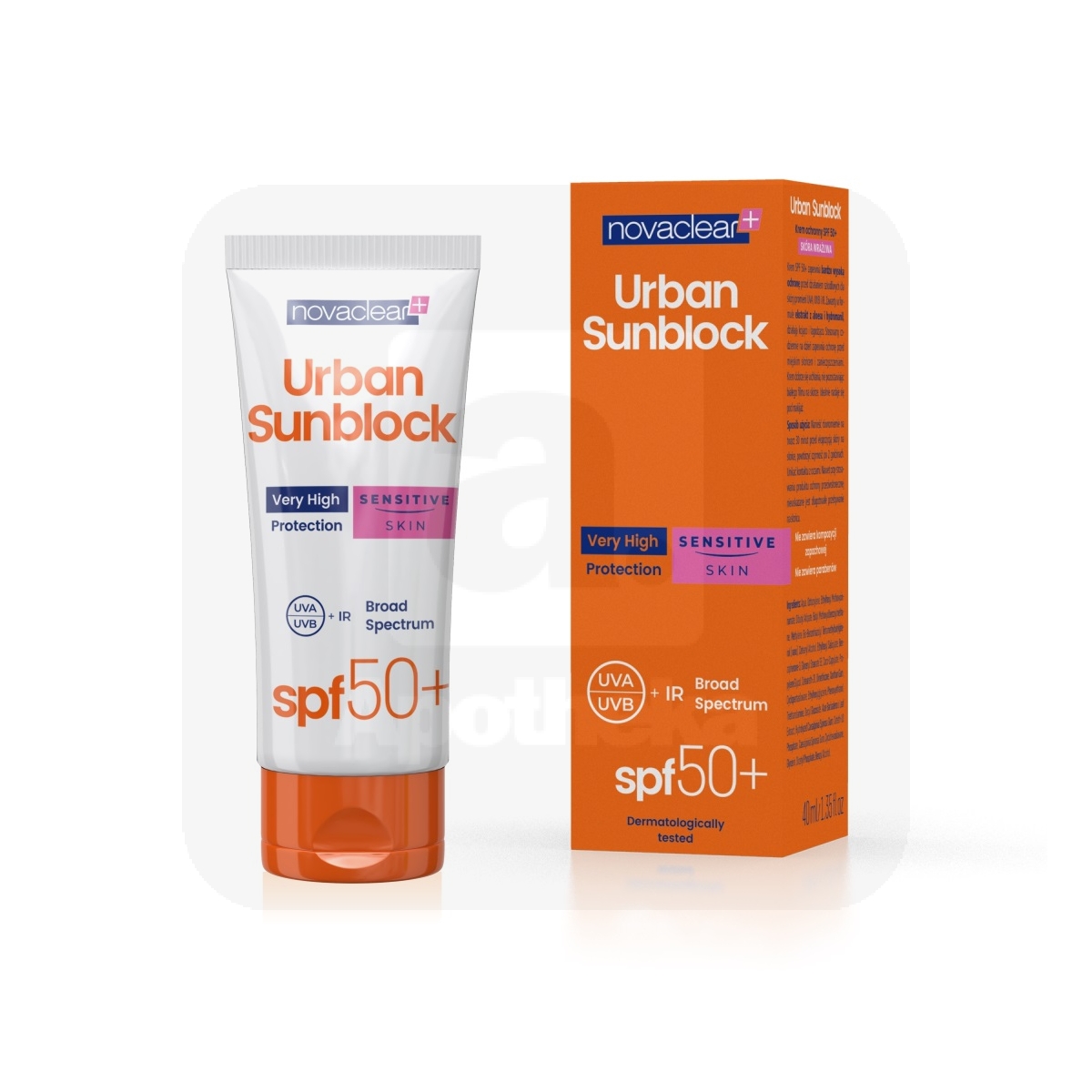 NOVACLEAR PÄIKESEKAITSE URBAN SPF50+, TUNDLIK NAHK 40ML - Изображение товара