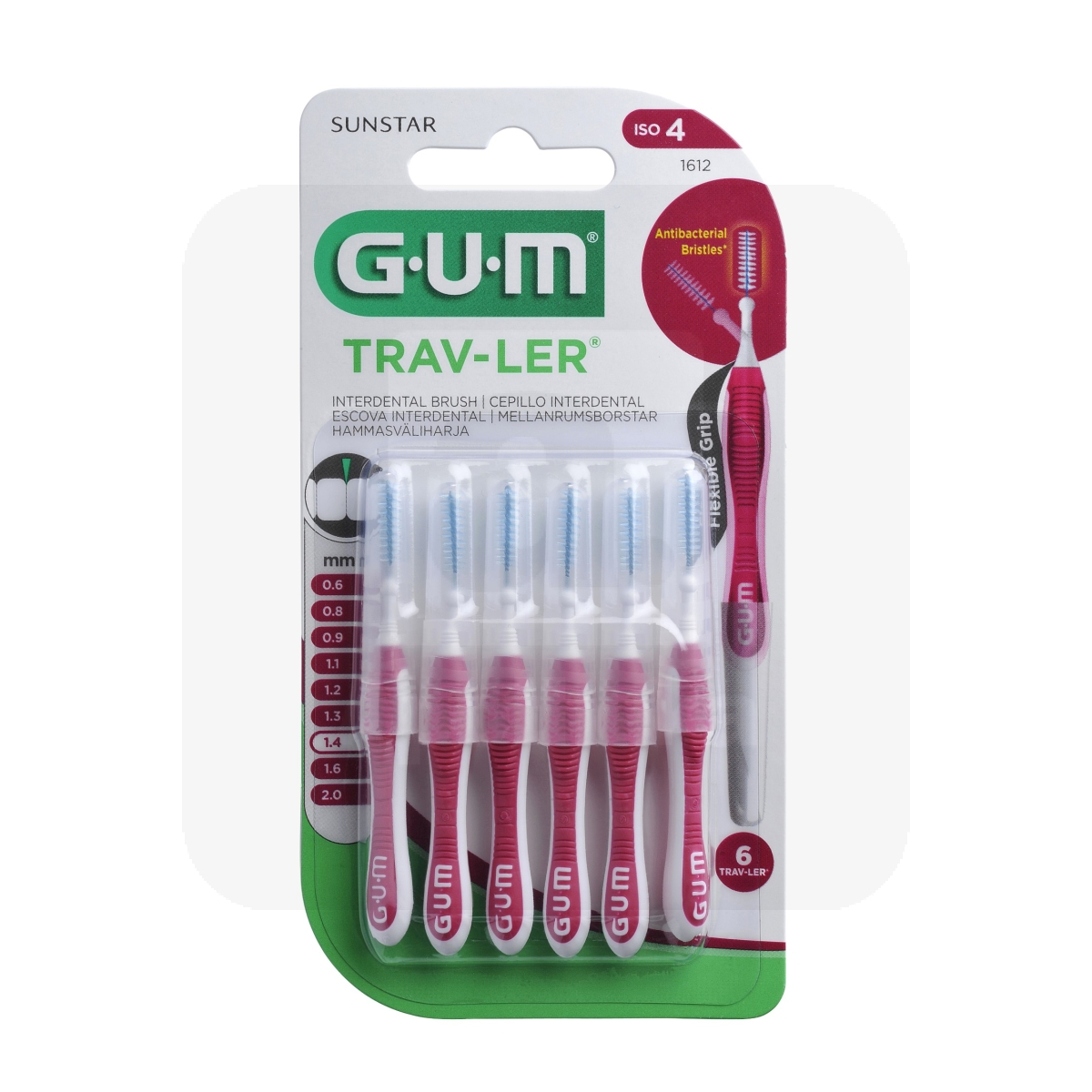 GUM TRAV-LER ИНТЕРДЕНТАЛЬНАЯ ЩЕТОЧКА 1,4MM N6/1612/ - Изображение товара