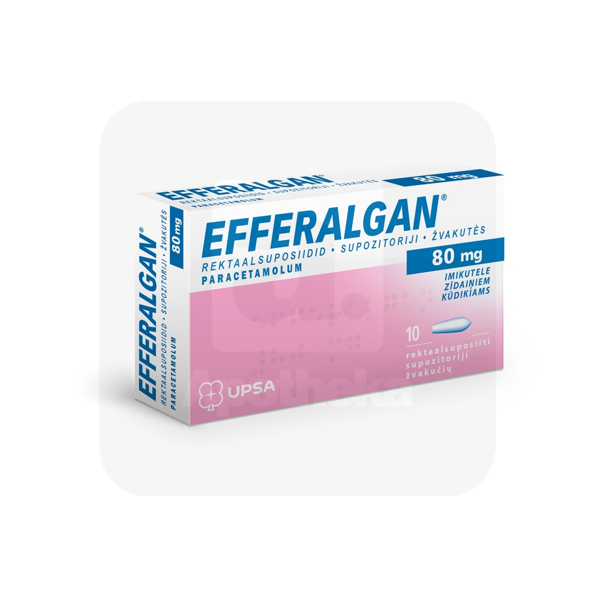 EFFERALGAN REKTAALSUPOSIIT 80MG N10 - Изображение товара
