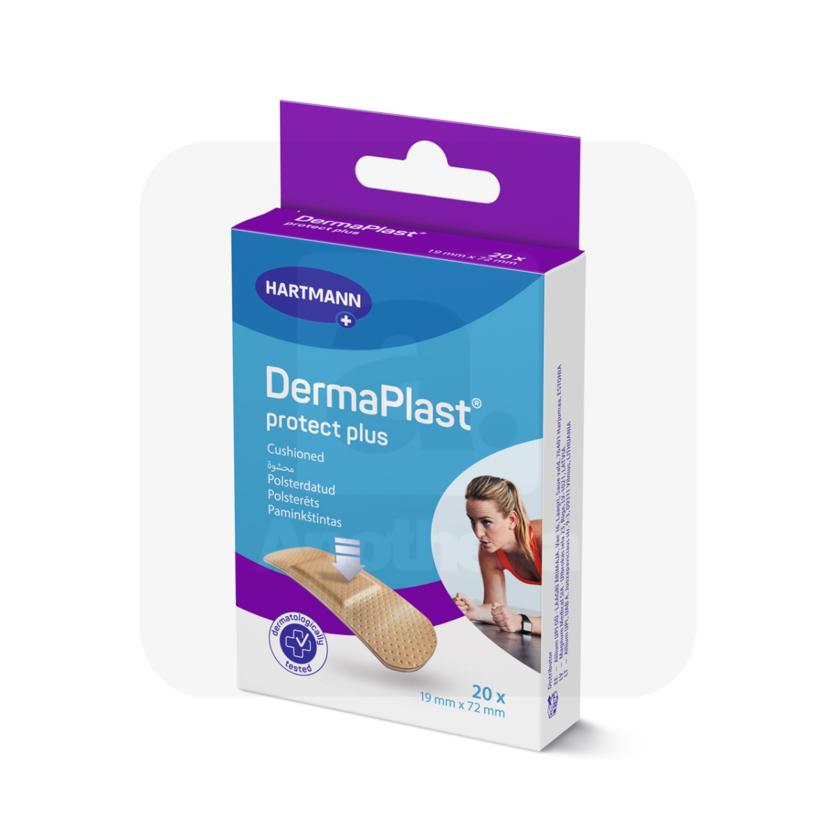 DERMAPLAST PLAASTRID PROTECT PLUS 19X72MM N20/535420/ - Изображение товара