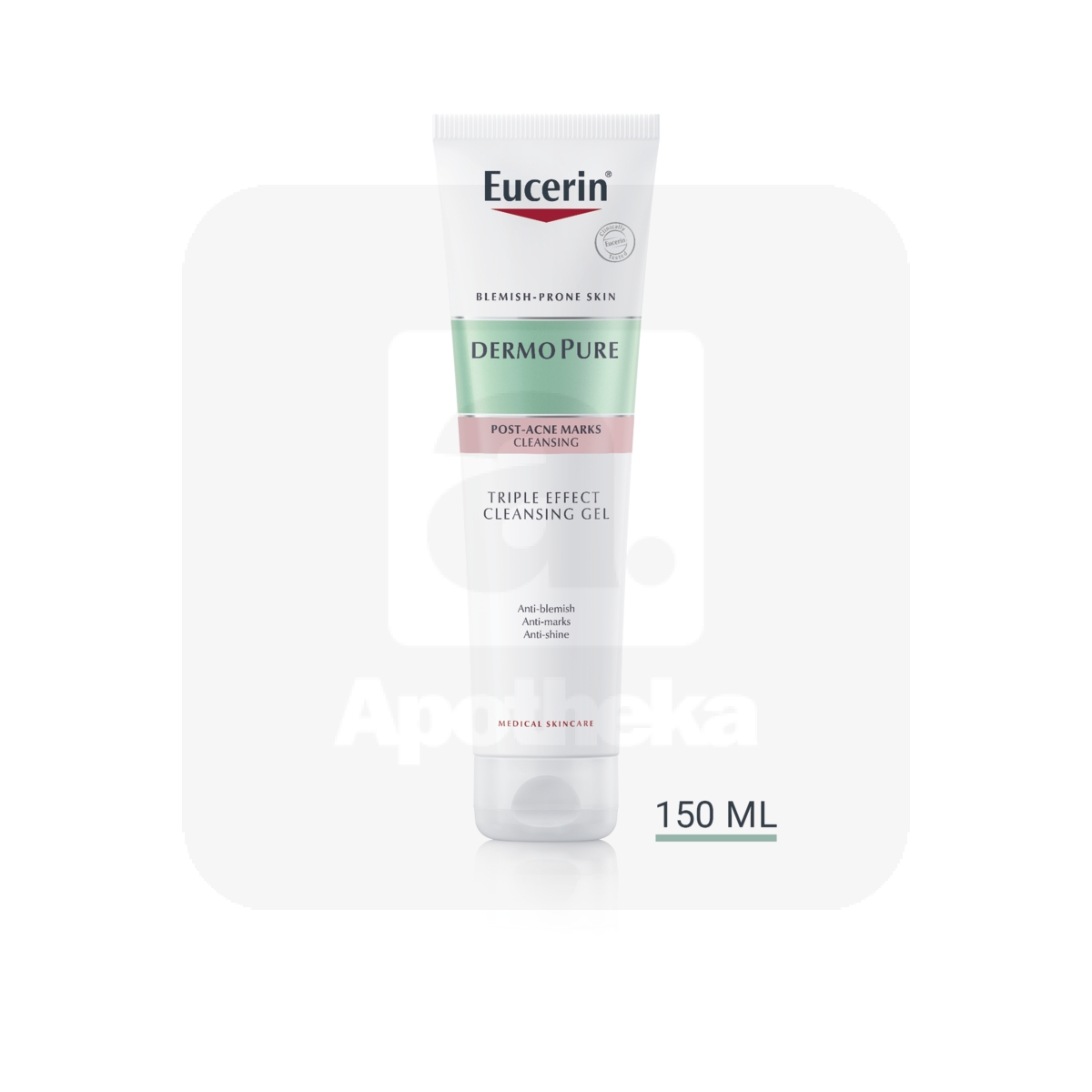 EUCERIN DERMOPURE PUHASTUSGEEL AKNEJÄRGNE 150ML - Изображение товара