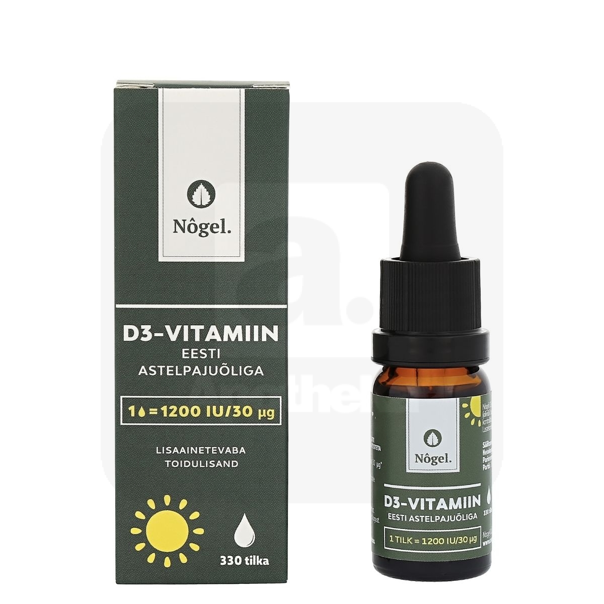 NÕGEL D3-VITAMIIN EESTI ASTELPAJUÕLIGA 1200IU/TILGAS 10ML