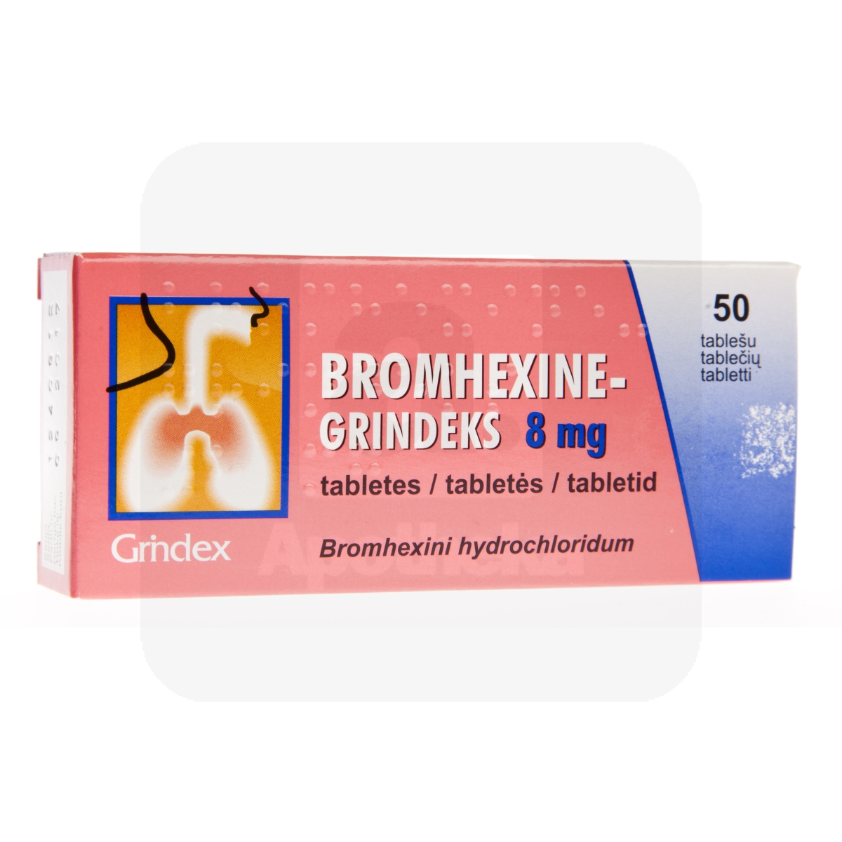 BROMHEXINE-GRINDEKS TBL 8MG N50