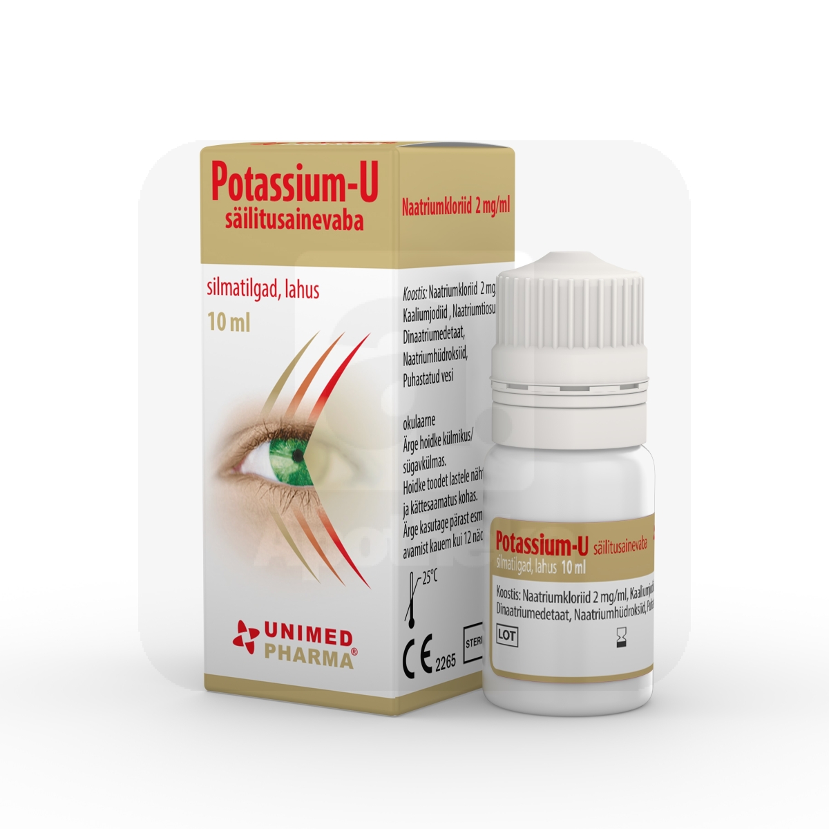 POTASSIUM-U SÄILITUSAINEVABA SILMATILGAD 2MG/ML 10ML - Изображение товара