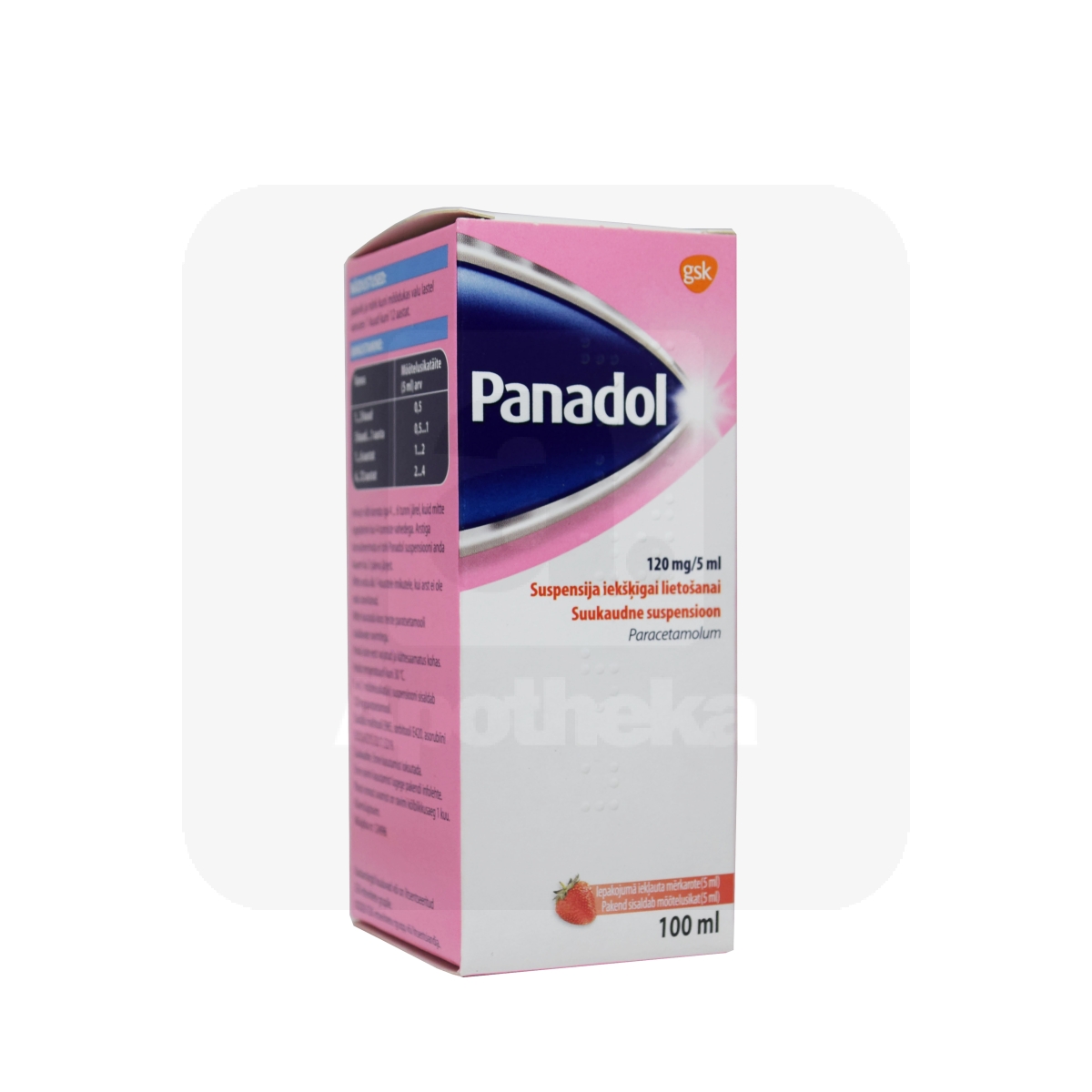 PANADOL SUUKAUDNE SUSP 120MG/5ML 100ML - Изображение товара