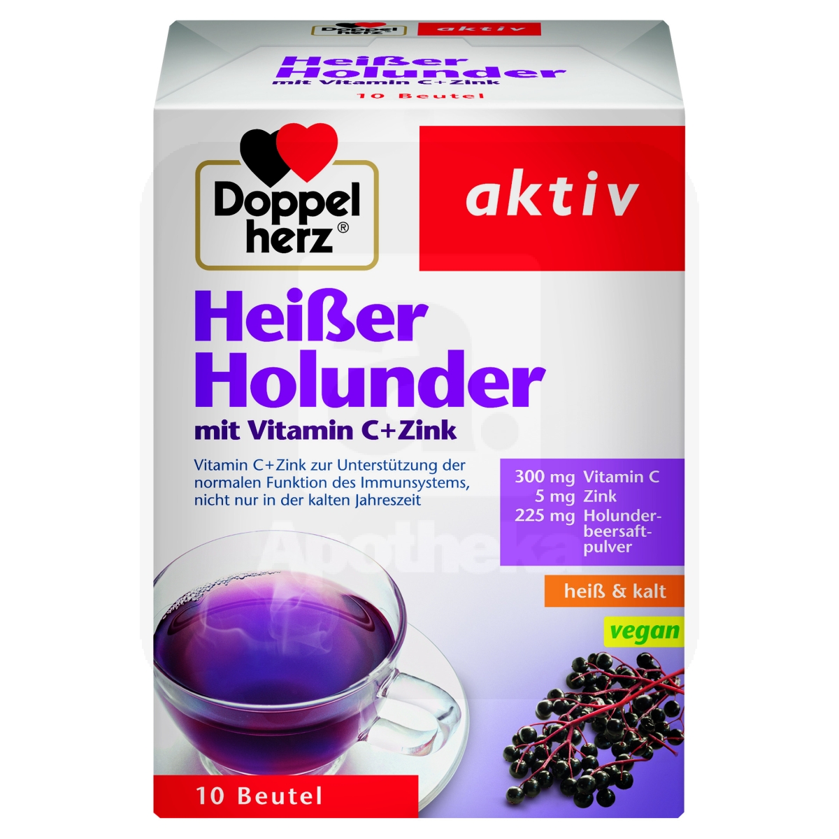 DOPPELHERZ AKTIV KUUM JOOK MUSTA LEEDRIGA C+TSINK N10 - Изображение товара