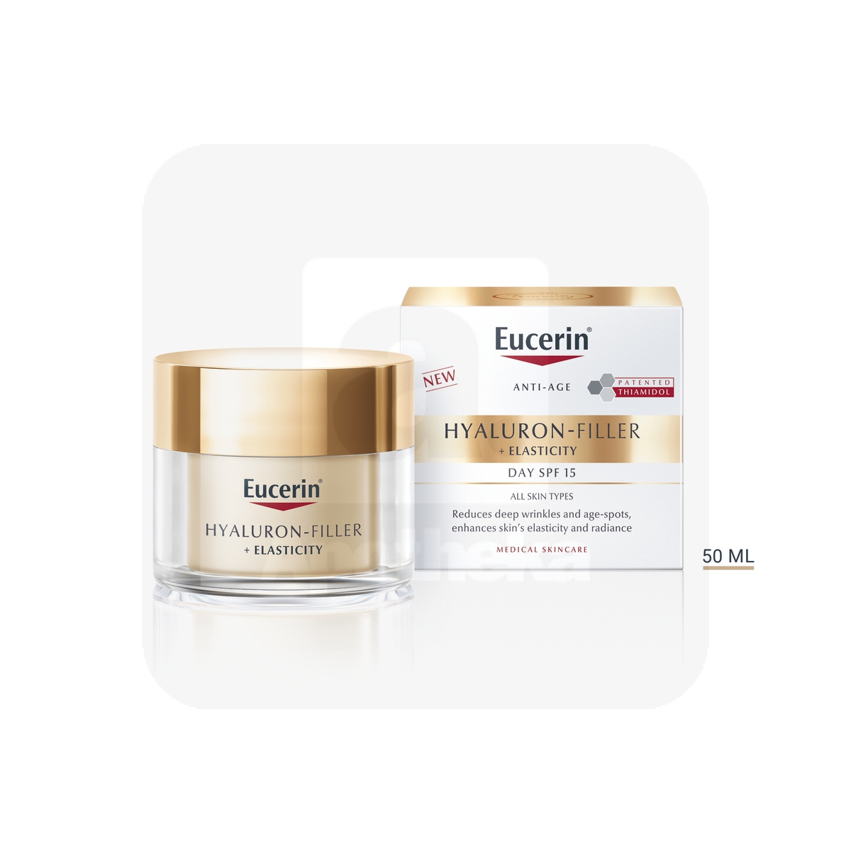 EUCERIN HYALURON FILLER+ELASTICITY PÄEVAKREEM 50ML - Изображение товара