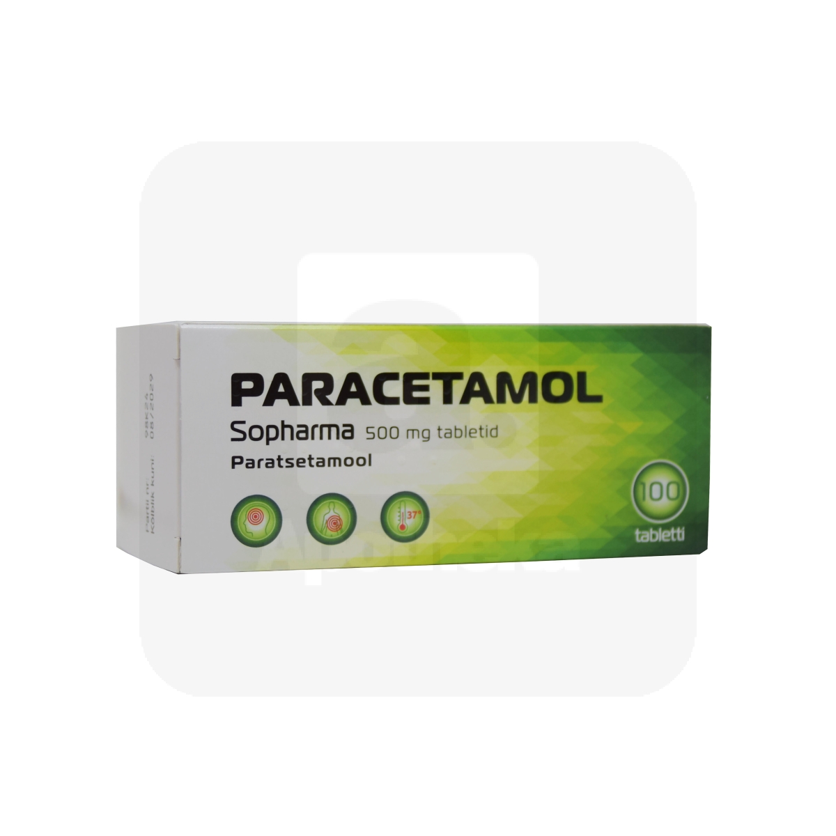 PARACETAMOL SOPHARMA TBL 500MG N100 - Изображение товара