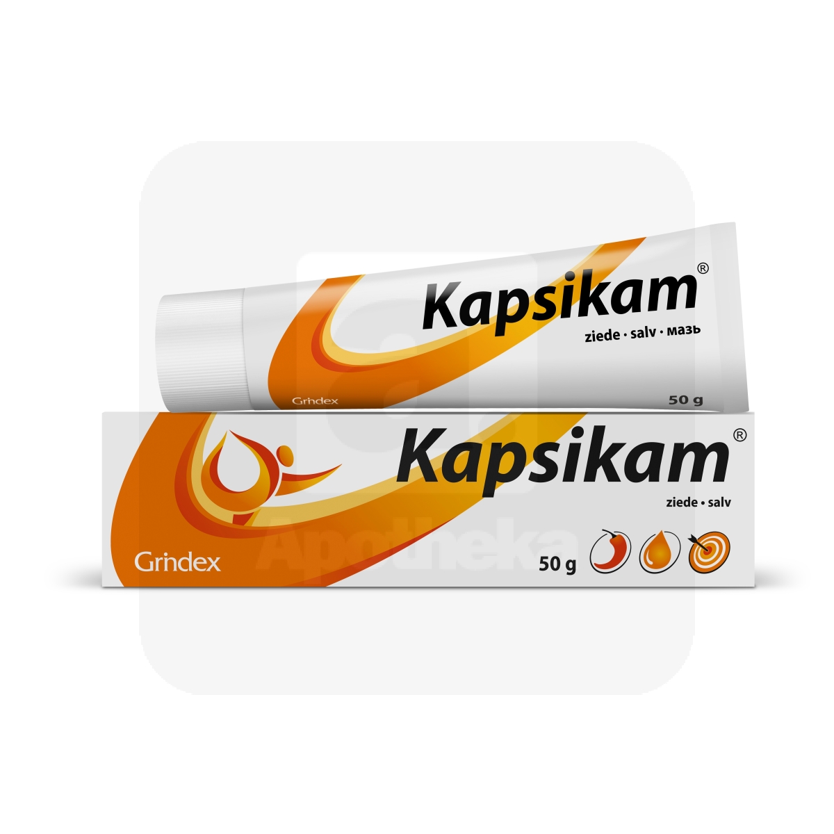 KAPSIKAM SALV 20MG+2MG+30MG+30MG+50MG/G 50G - Изображение товара 1