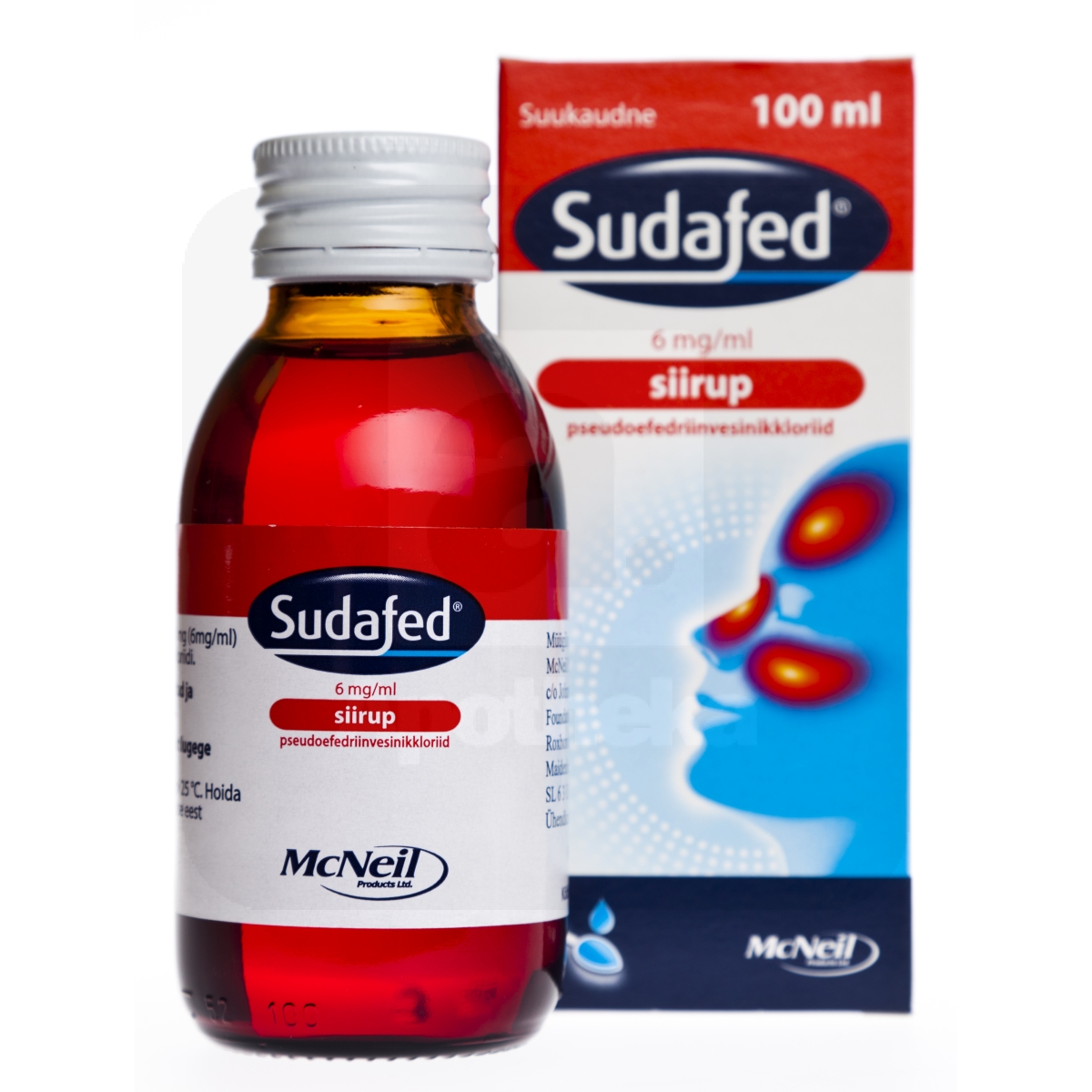 SUDAFED SIIRUP 6MG/ML 100ML - Изображение товара
