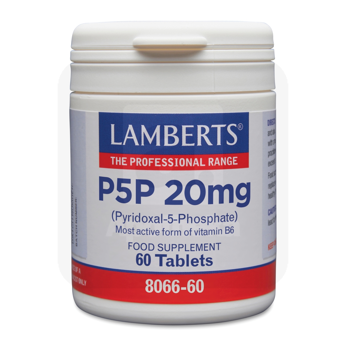 LAMBERTS VITAMIIN B6 (P5P) TBL 20MG N60 - Изображение товара