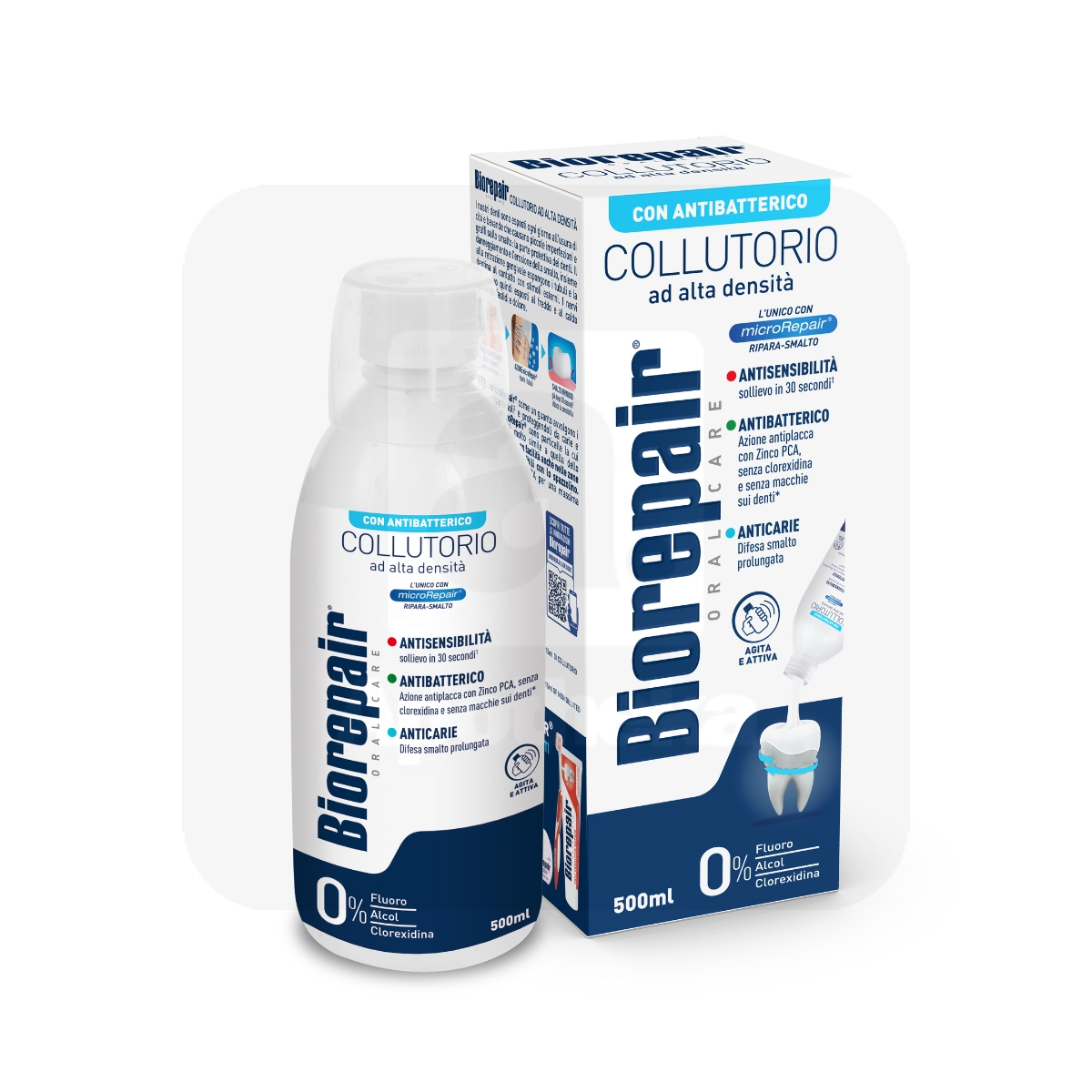 BIOREPAIR АНТИБАКТЕРИАЛЬНЫЙ ОПОЛАСКИВАТЕЛЬ ДЛЯ ПОЛОСТИ РТА  500ML - Изображение товара