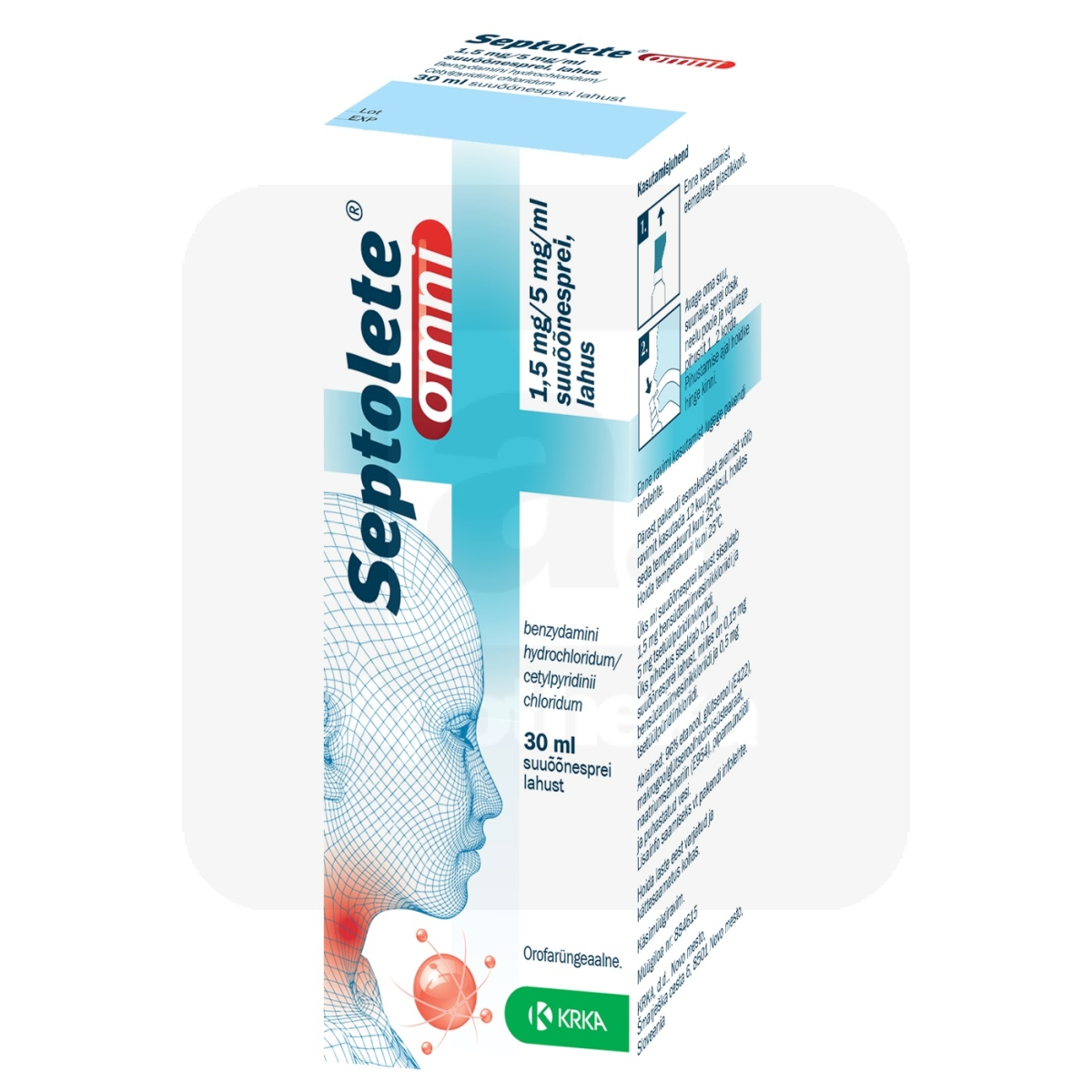 SEPTOLETE OMNI SUUÕÕNESPREI 1,5MG+5MG/ML 30ML - Изображение товара