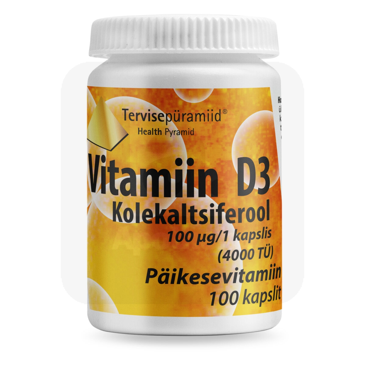 TERVISEPÜRAMIID VITAMIIN D3 KAPSLID 100MCG N100 - Изображение товара