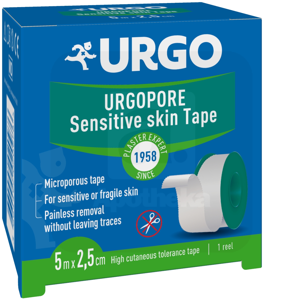 URGOPORE RULLPLAASTER 2,5CMX5M (PABERIST) - Изображение товара