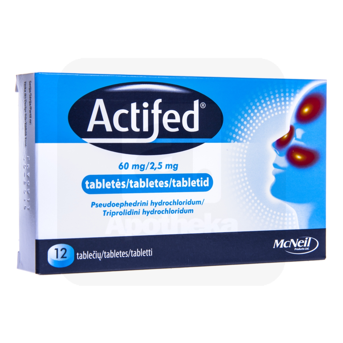 ACTIFED TBL 2,5MG+60MG N12 - Изображение товара