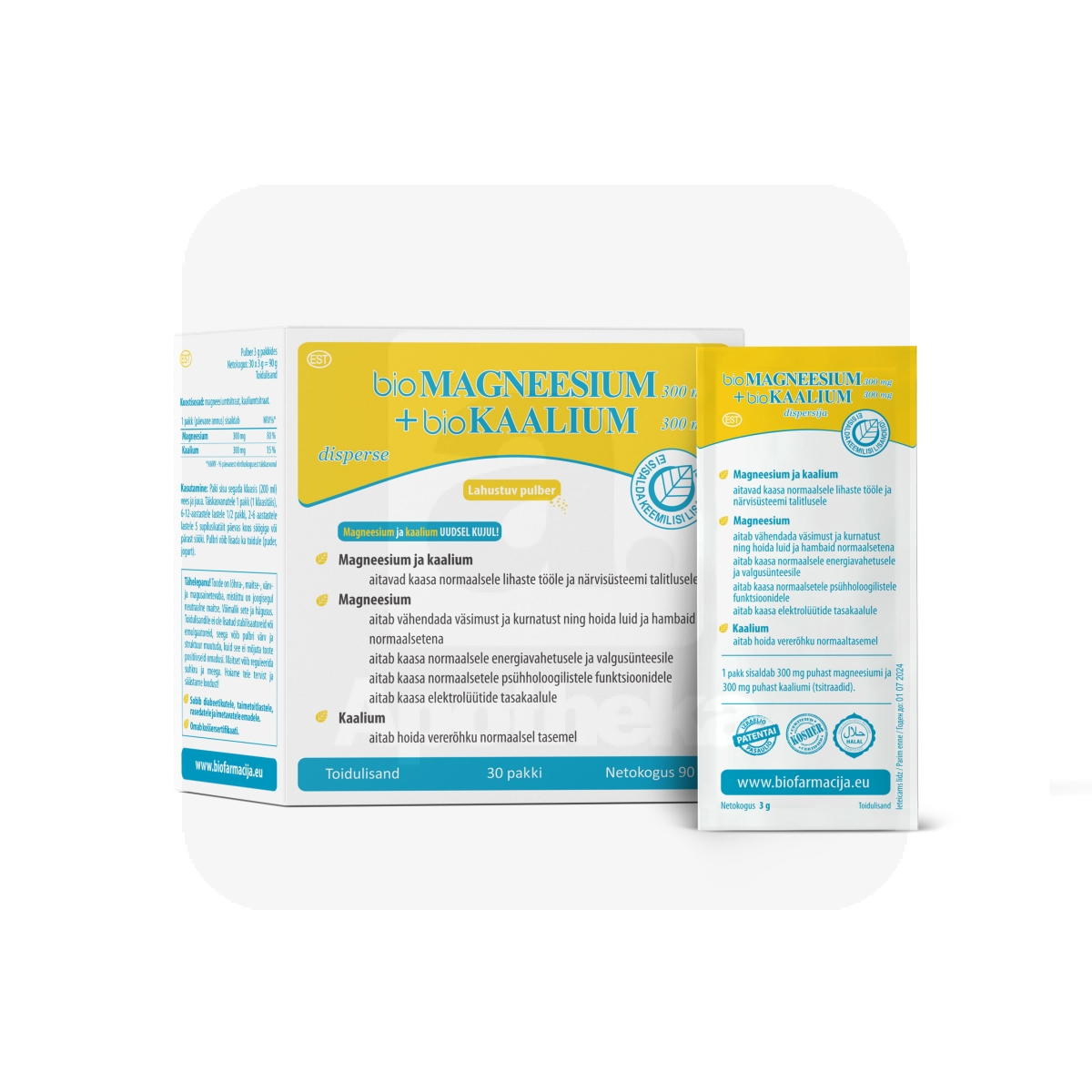 BIO MAGNEESIUM+BIO KAALIUM PULBER N30 - Изображение товара