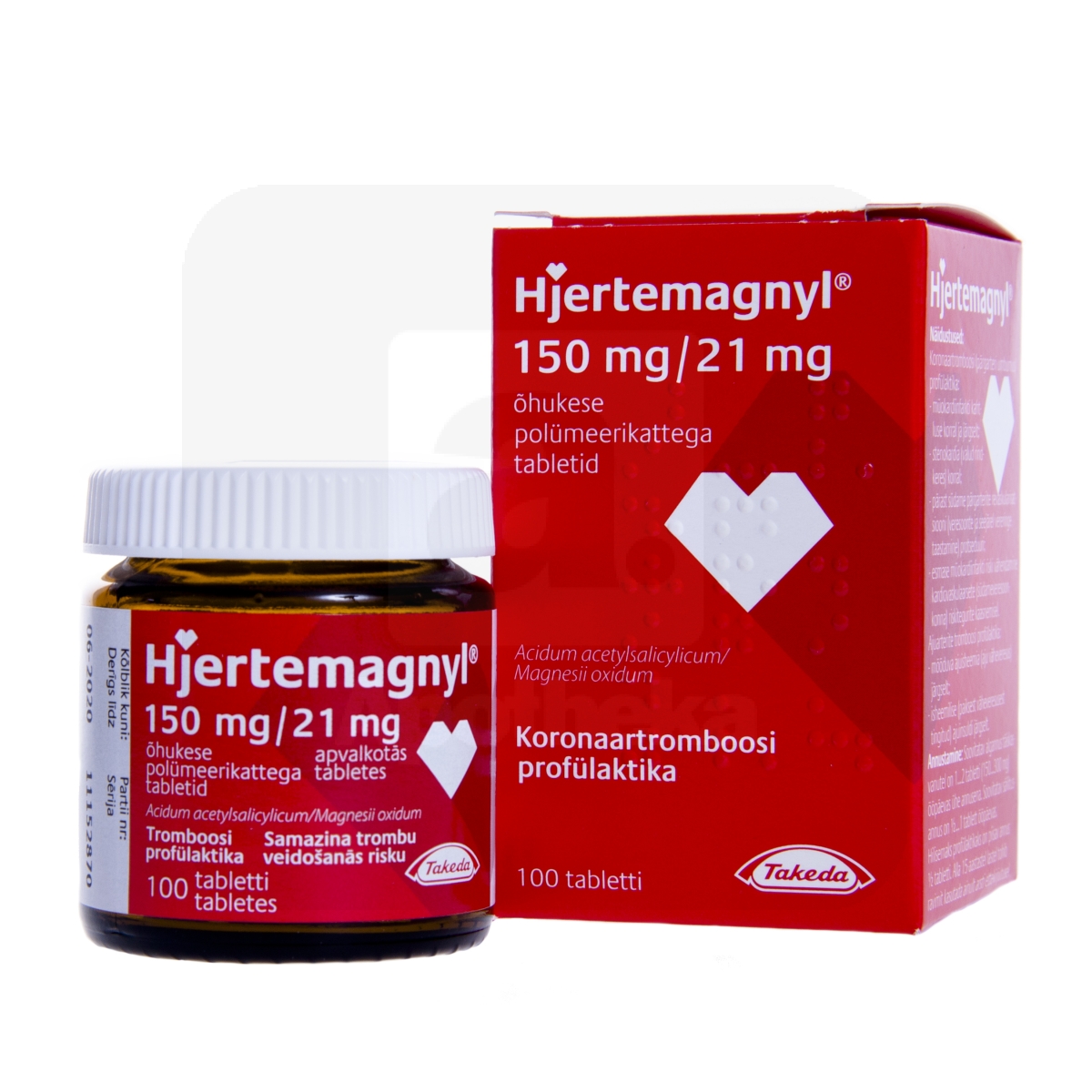 HJERTEMAGNYL TBL 150MG+21MG N100