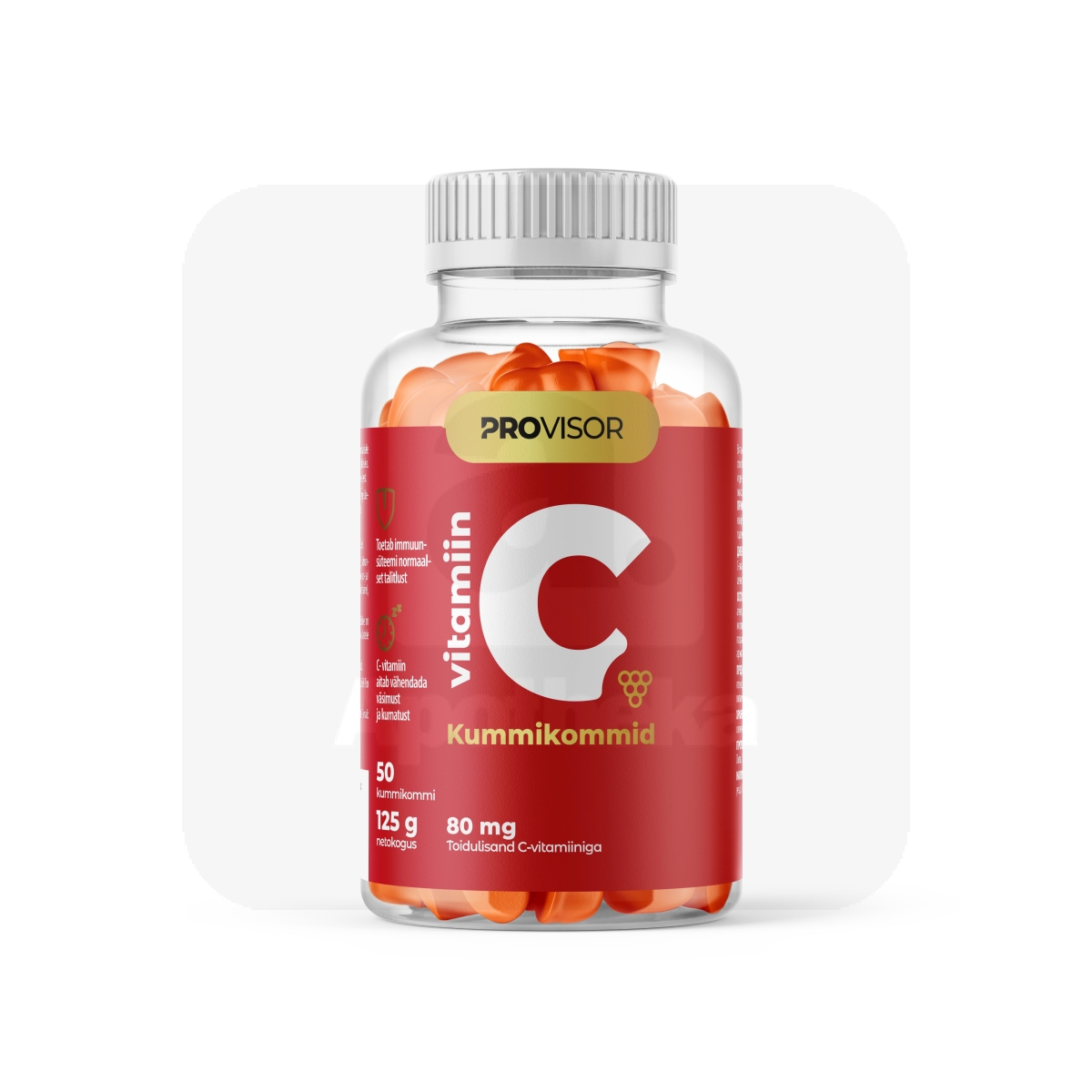 PROVISOR VITAMIIN C KUMMIKOMMID 80MG N50 - Изображение товара