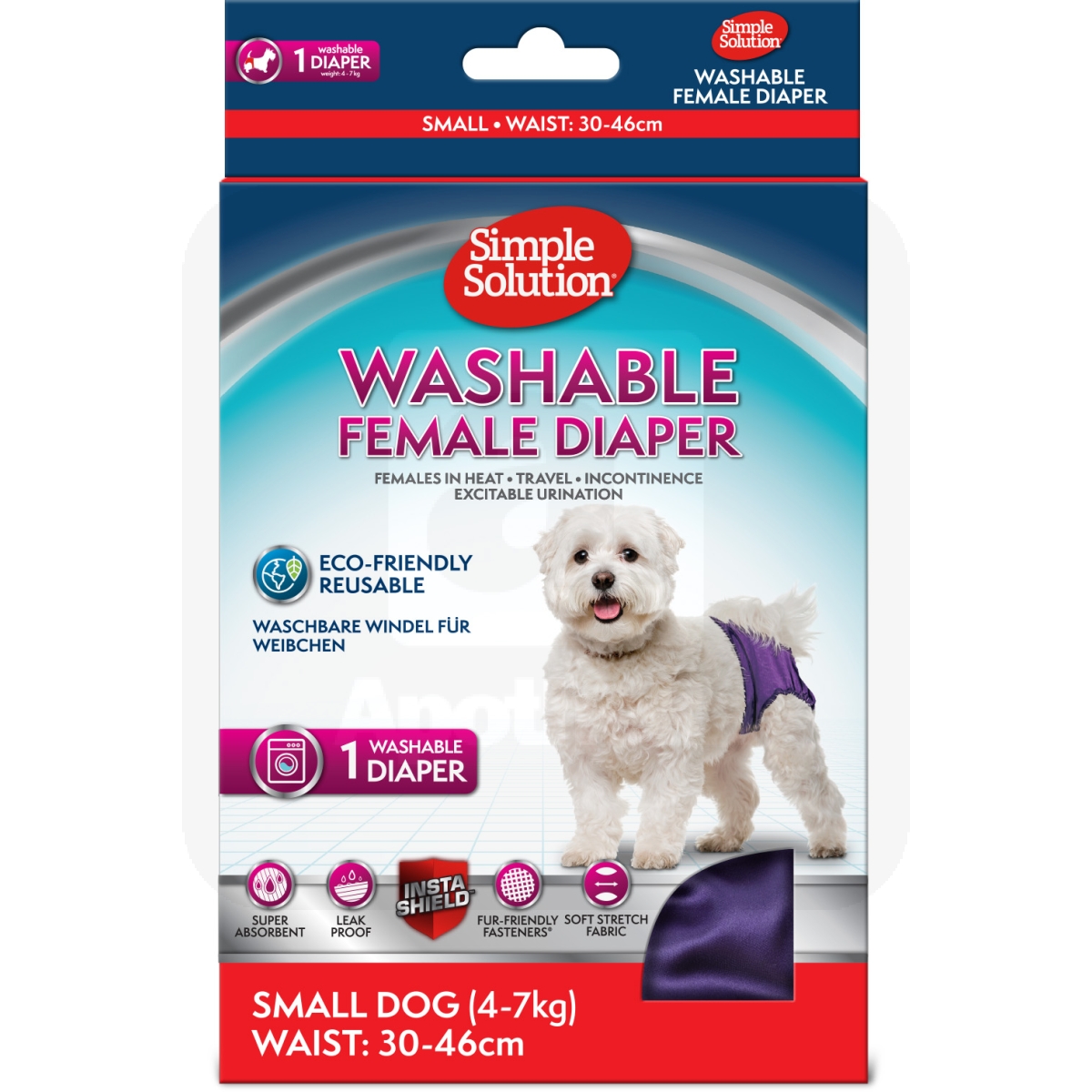 Simple Solution многоразовый подгузник для собак, размер S, N1 - Изображение товара