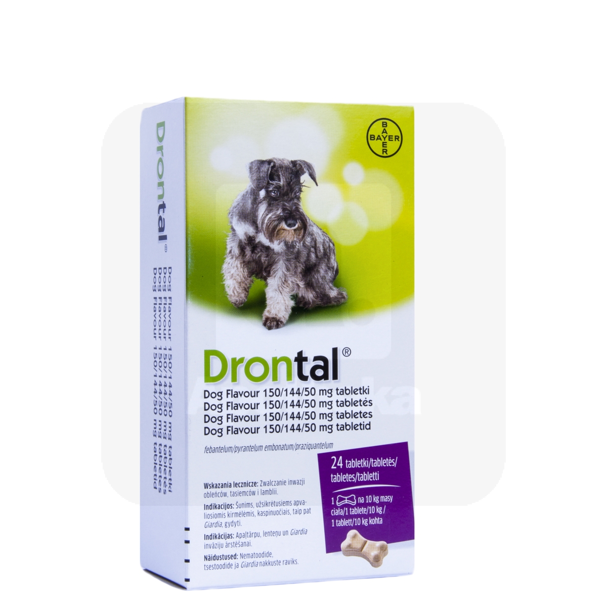 DRONTAL DOG FLAVOUR TBL 150MG+50MG+50MG N24 - Изображение товара