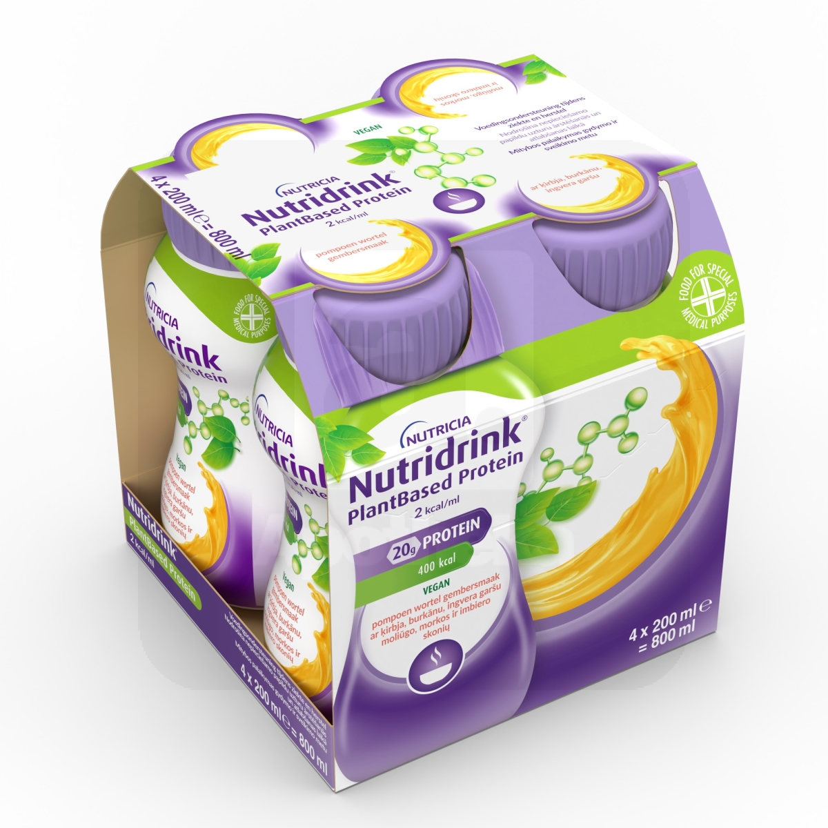 NUTRIDRINK PLANTBASED PROTEIN 2.0 KÕRVITS-PORGAND-INGVER 200ML N4 - Изображение товара