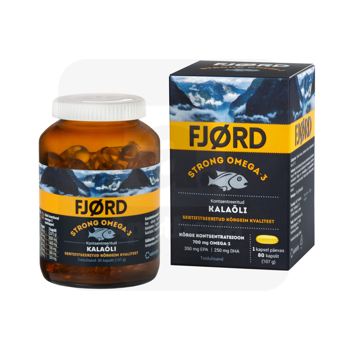 FJORD STRONG KALAÕLI OMEGA-3 KAPSLID N80 - Изображение товара