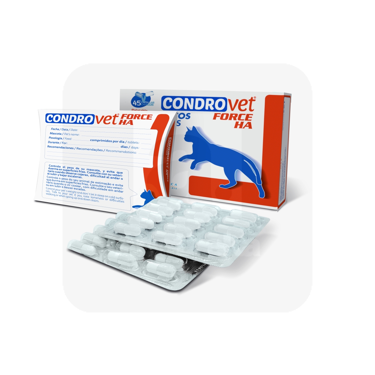 Kапсулы для кошек Bioiberica Condrovet Force HA 45 шт - Изображение товара