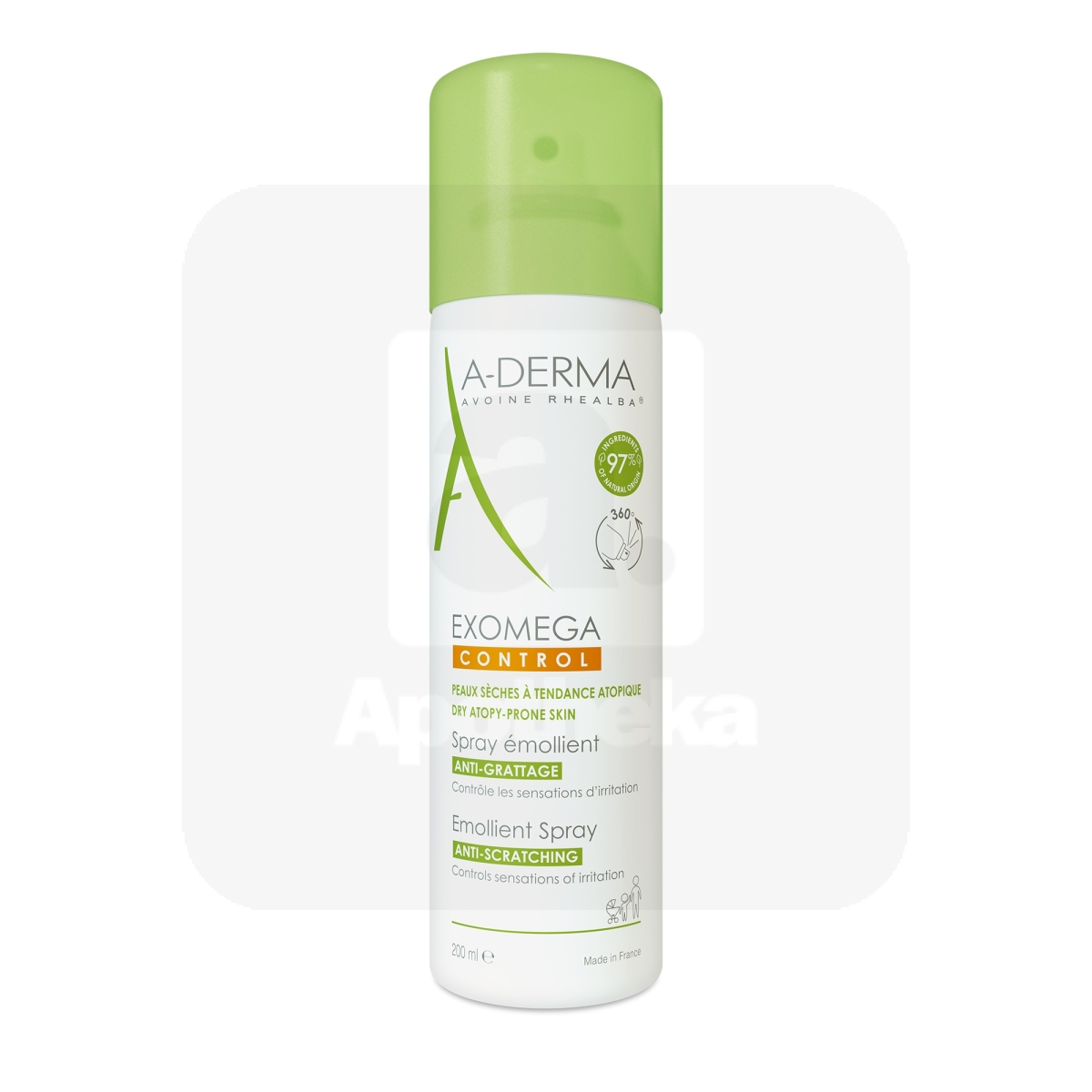 A-DERMA EXOMEGA CONTROL KEHASPREI ATOOPILISELE NAHALE 200ML - Изображение товара