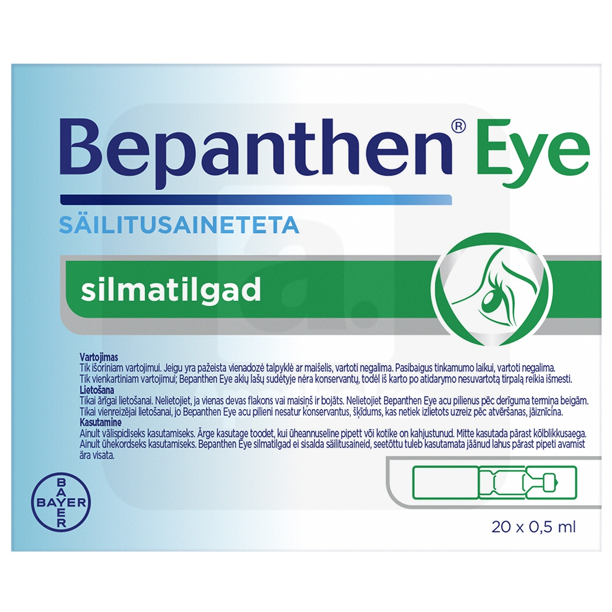 BEPANTHEN EYE SILMATILGAD 0,5ML N20 - Изображение товара