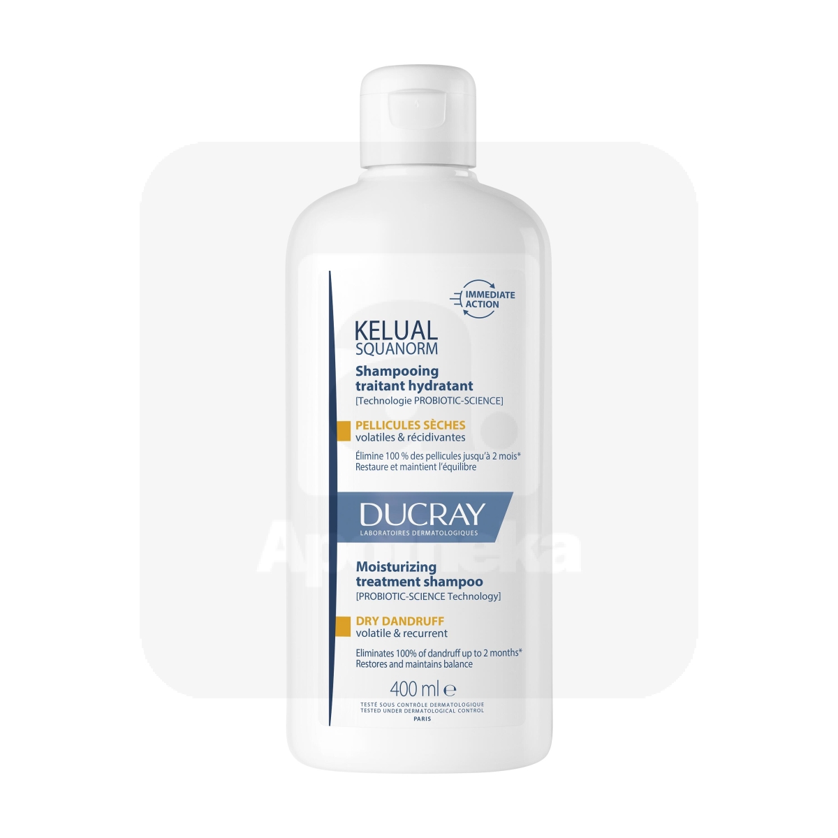 DUCRAY KELUAL SQUANORM SHAMPOON KUIVALE KÕÕMALE 400ML - Изображение товара