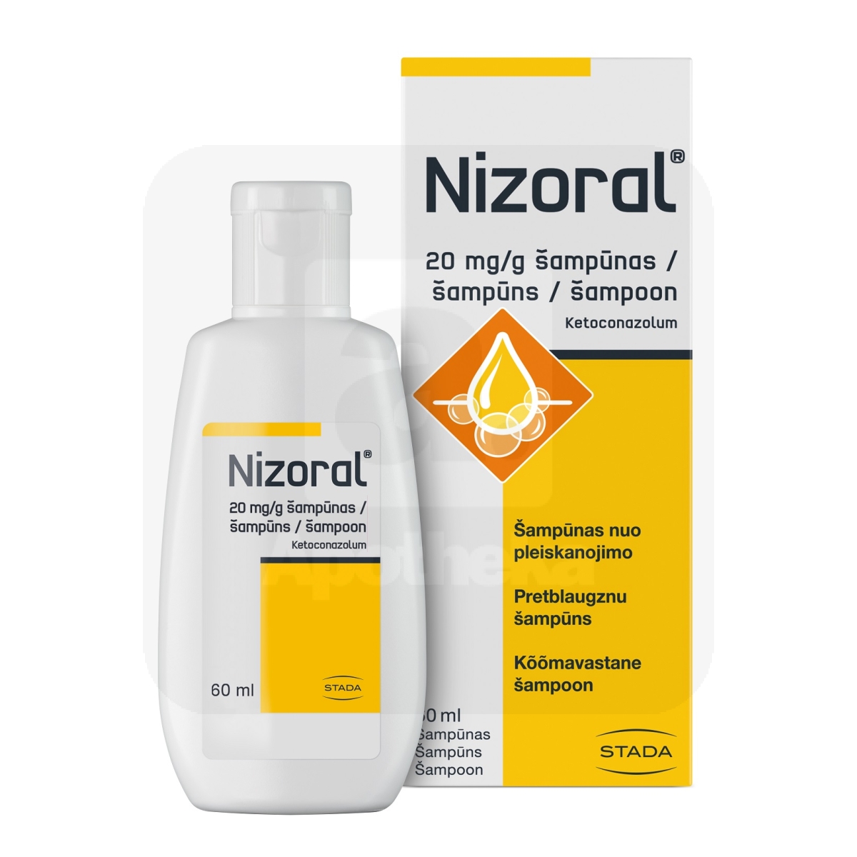 NIZORAL SHAMPOON 20MG/G 60ML - Изображение товара