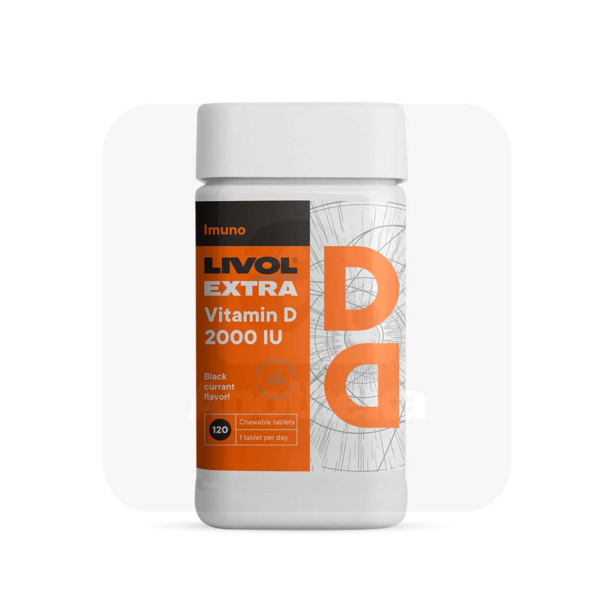 LIVOL VITAMIN D 2000IU NÄRIMISTABLETID N120