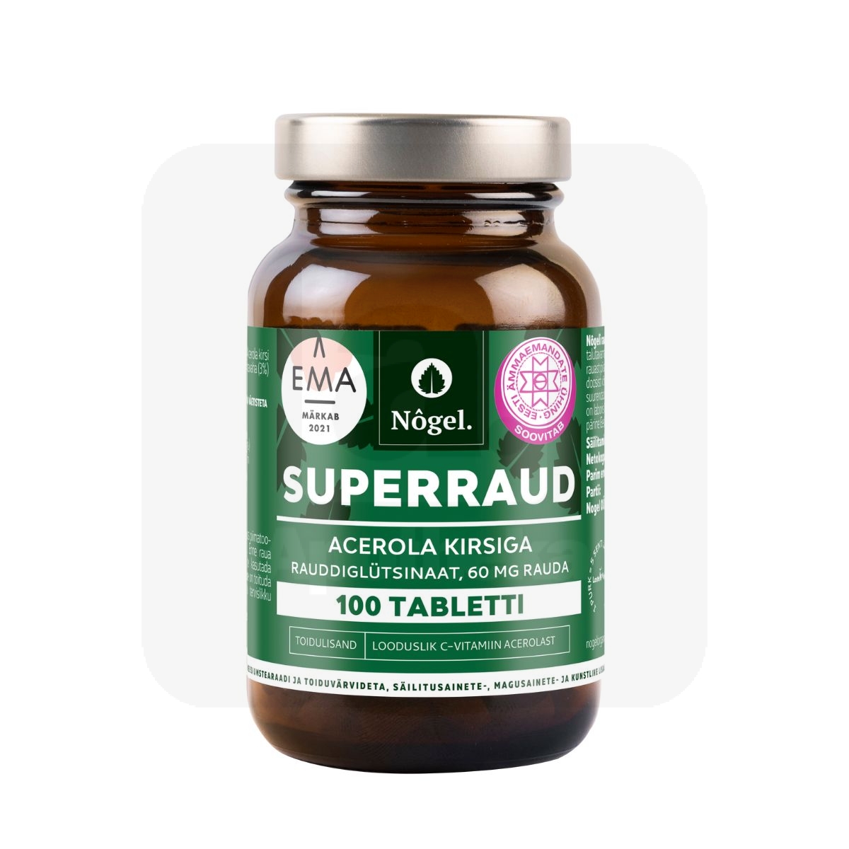NÕGEL SUPERRAUD ACEROLA KIRSIGA TBL 60MG N100 - Изображение товара