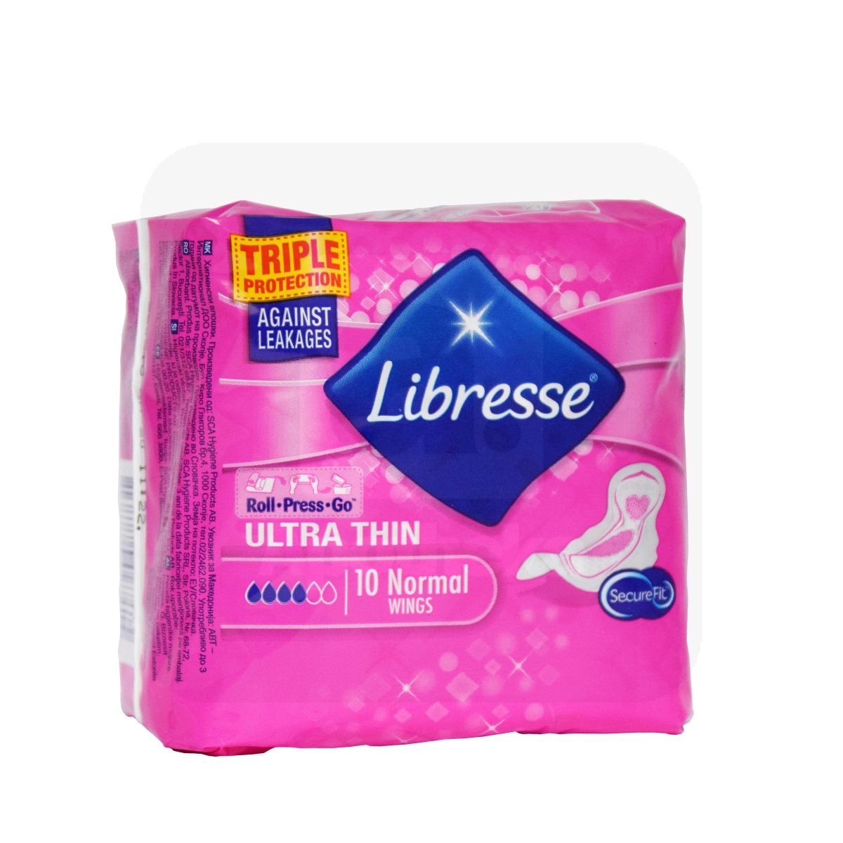 Гигиенические прокладки LIBRESSE Ultra Thin Normal Wings 3мм, 10 шт - Изображение товара