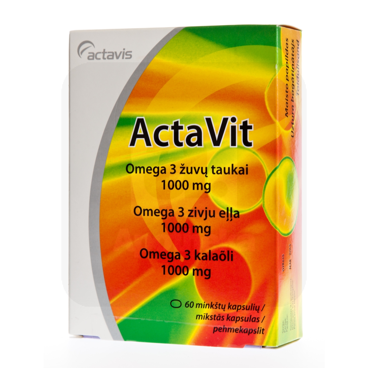 ACTAVIT OMEGA 3 KALAÕLI KAPSLID 1000MG N60 - Изображение товара