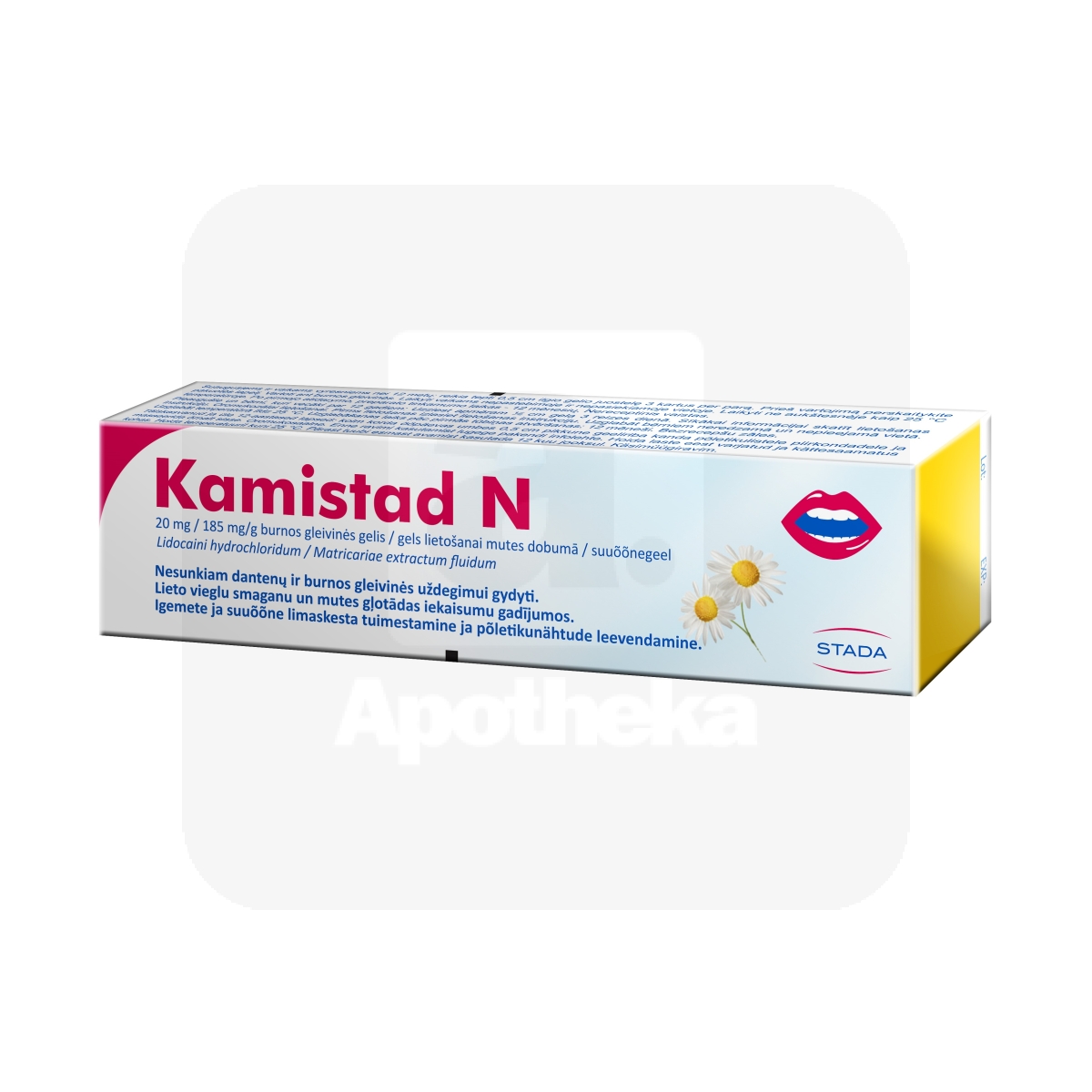 KAMISTAD N SUUÕÕNEGEEL 20MG+185MG/G 10G - Изображение товара