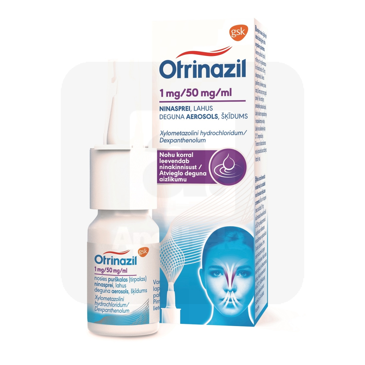 OTRINAZIL NINASPREI 1MG+50MG/ML 10ML N1 - Изображение товара