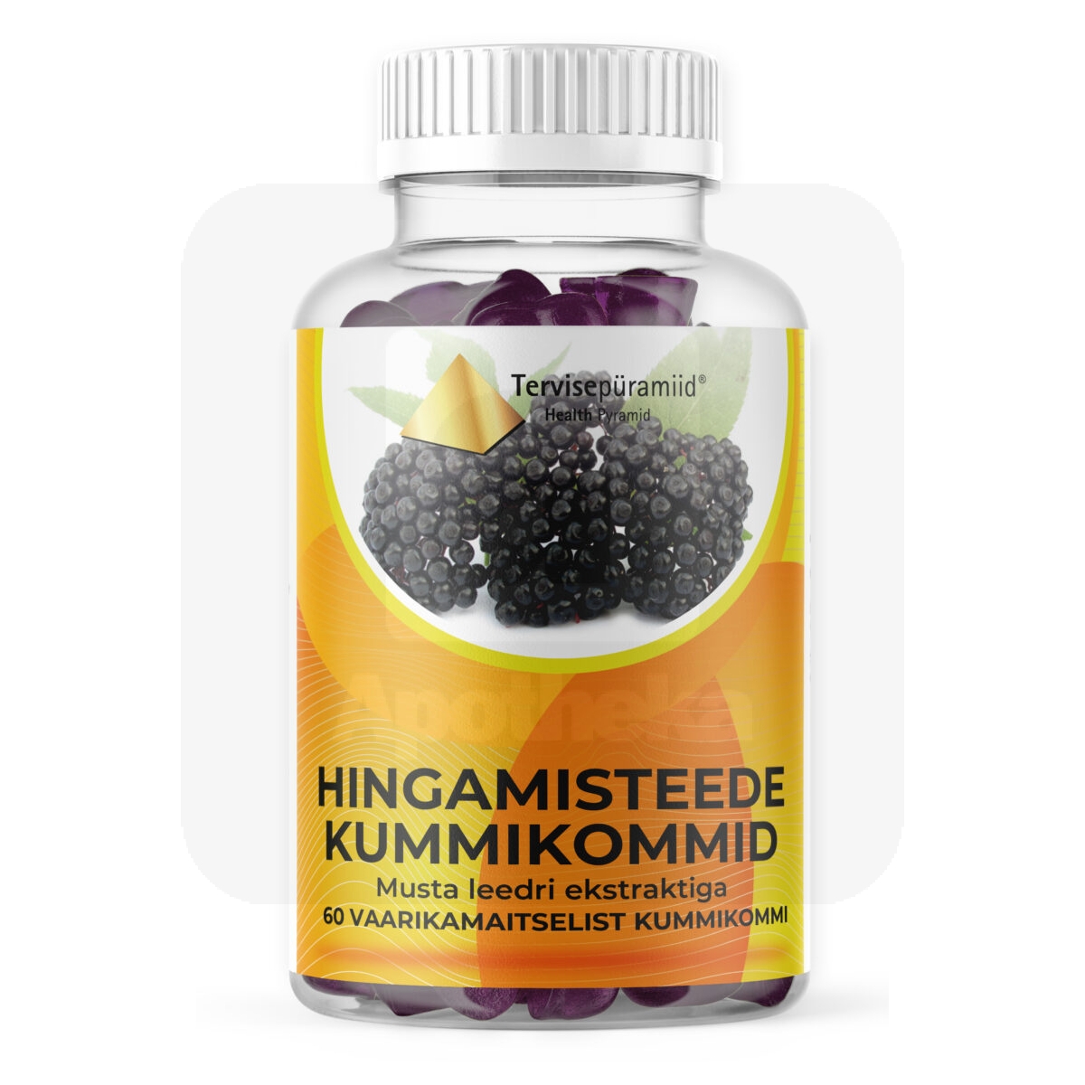 TERVISEPÜRAMIID HINGAMISTEEDE KUMMIKOMMID N60 - Изображение товара