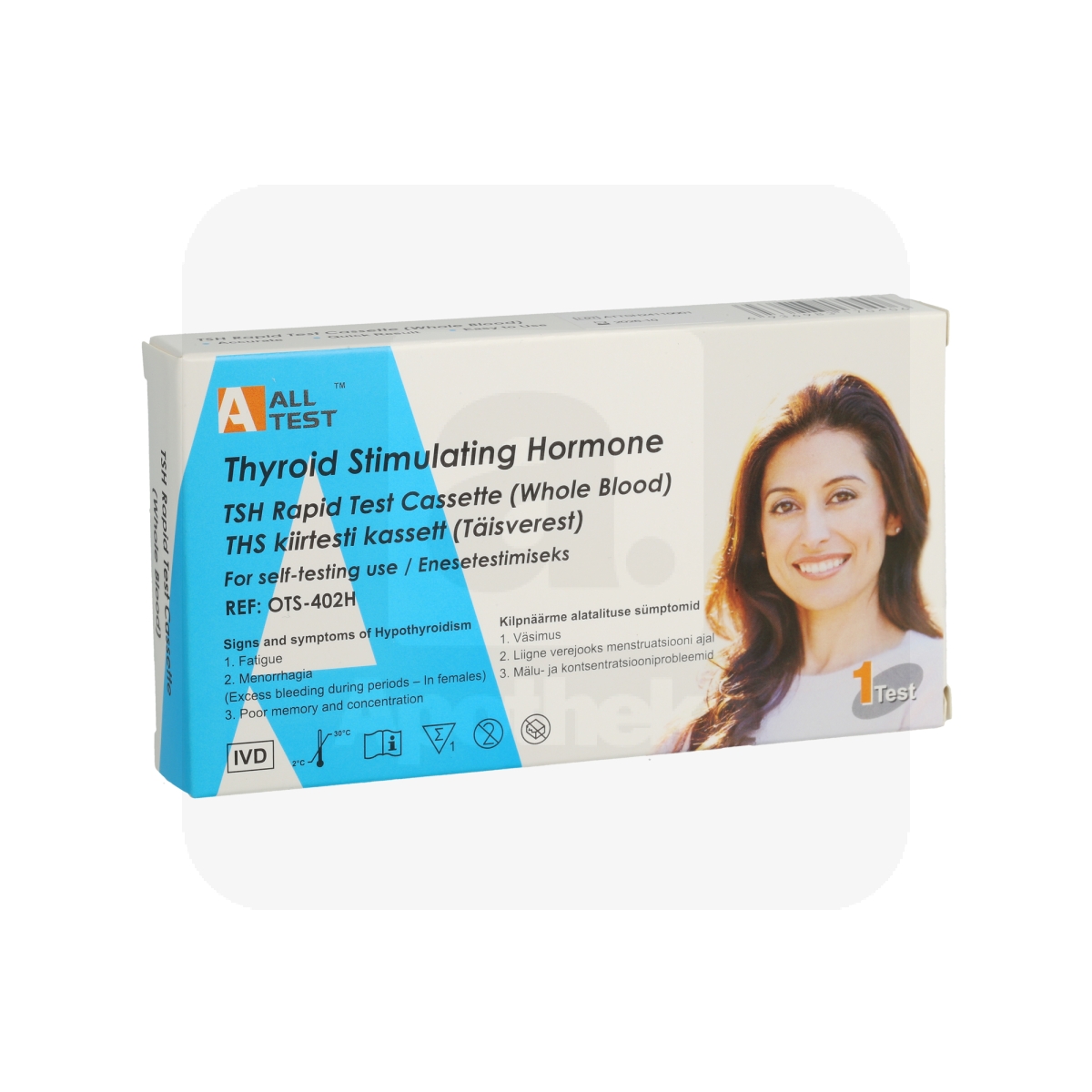ALLTEST KIIRTEST KILPNÄÄRME ALATALITUSE TUVASTAMISEKS (TSH) N1 - Изображение товара